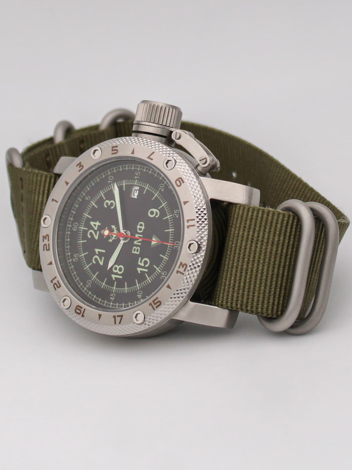 Часы ВМФ кварцевые (Ronda 515.24H) Q47.060.21