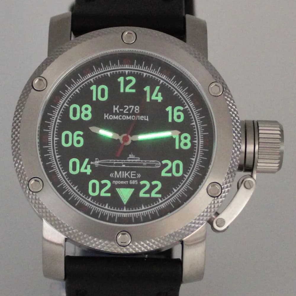 Часы К-278 / Комсомолец (Mike) механические 044.01механизм Ракета 2623