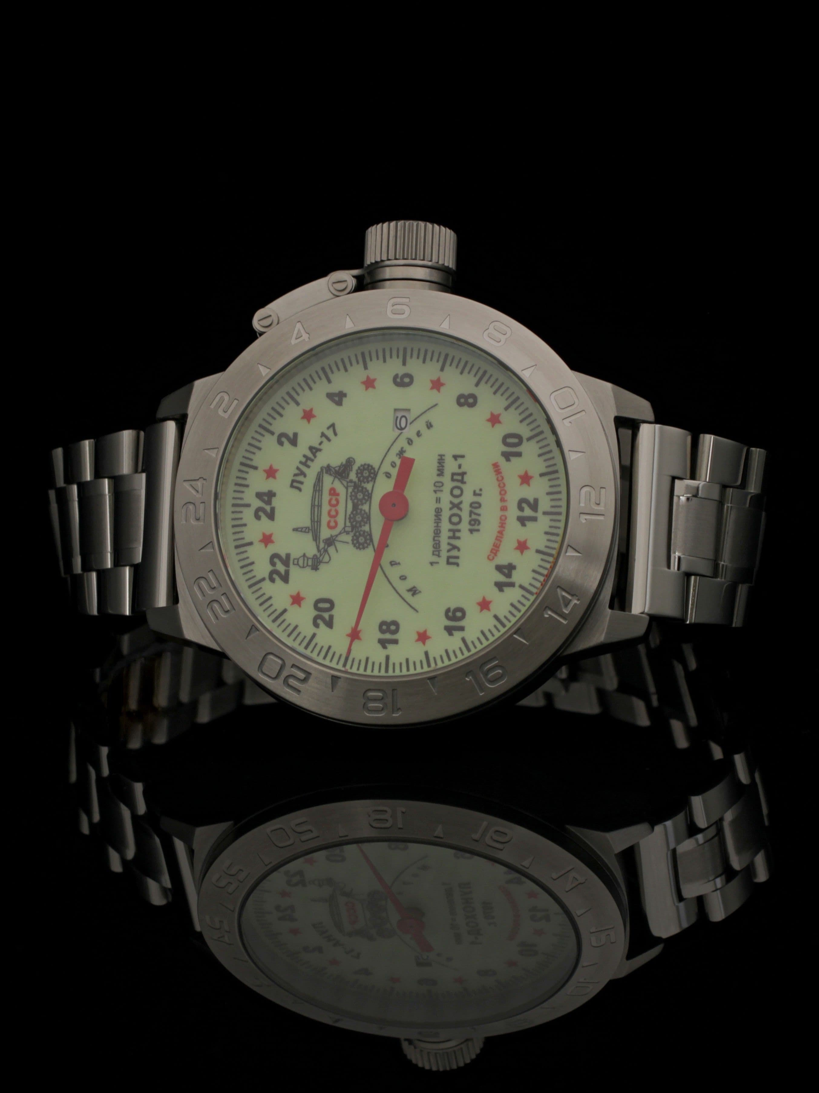 Часы "Луноход-1" однострелочные механические с автоподзаводом (Seiko NH34A) 52.400.2