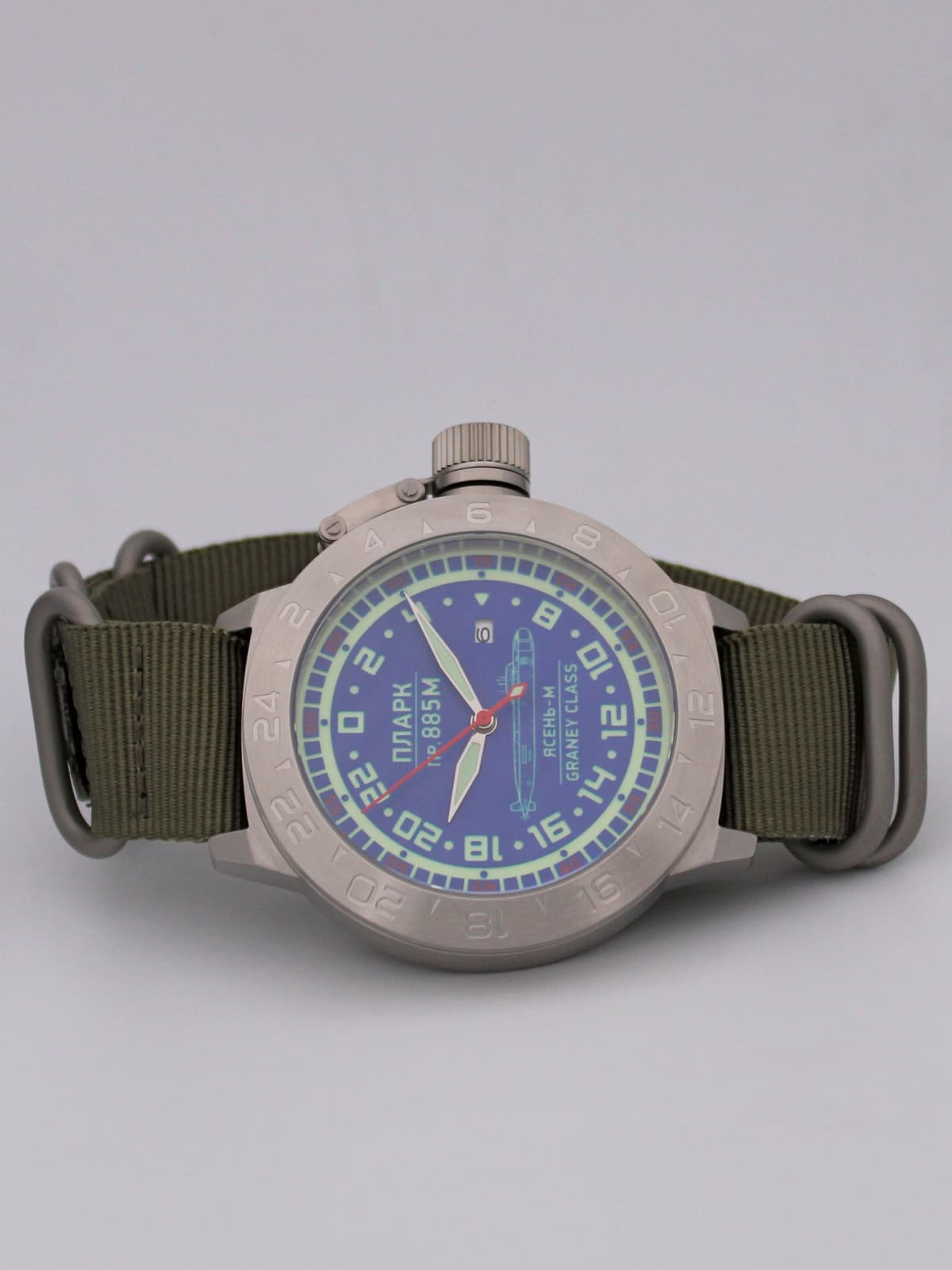 Часы ПЛАРК 885М Ясень-М (Graney class) механические с автоподзаводом (Seiko NH34A) 52.195.21