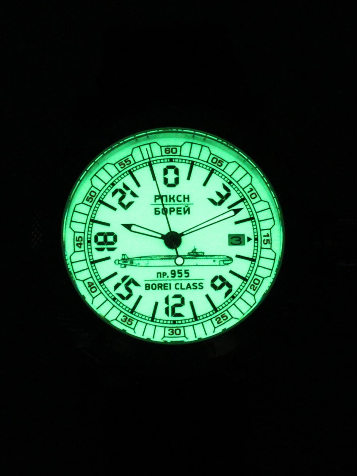 Часы РПКСН 955 Борей (Borei class) кварцевые (Ronda 515.24H) Q47.190.01