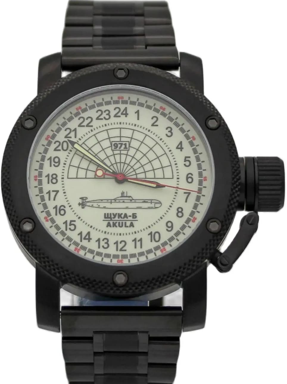 Часы 971 Щука-Б (Акула), механизм Восток 2415.01