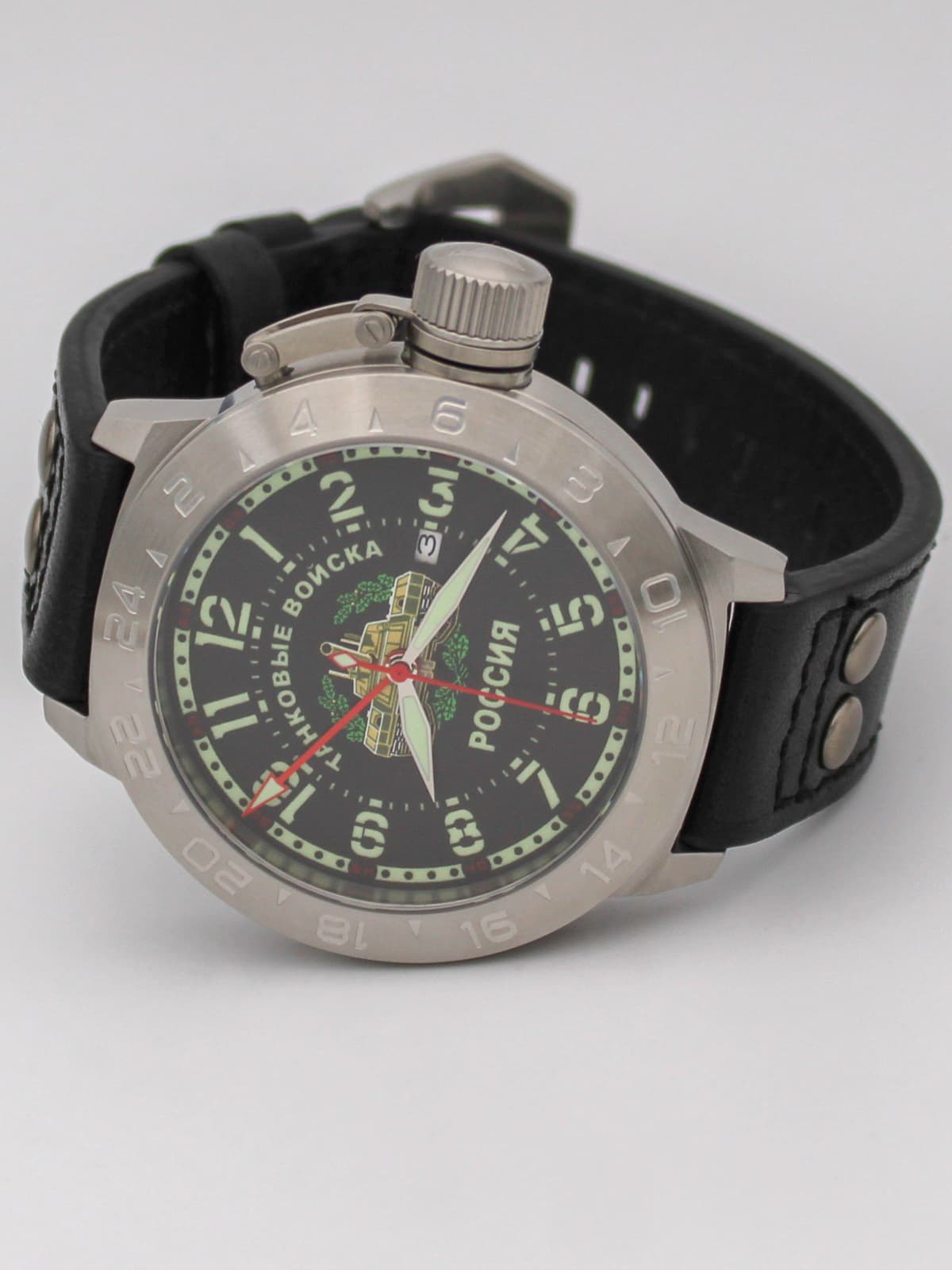 Часы Танковые войска механические с автоподзаводом (Seiko NH34A) 52.209.01