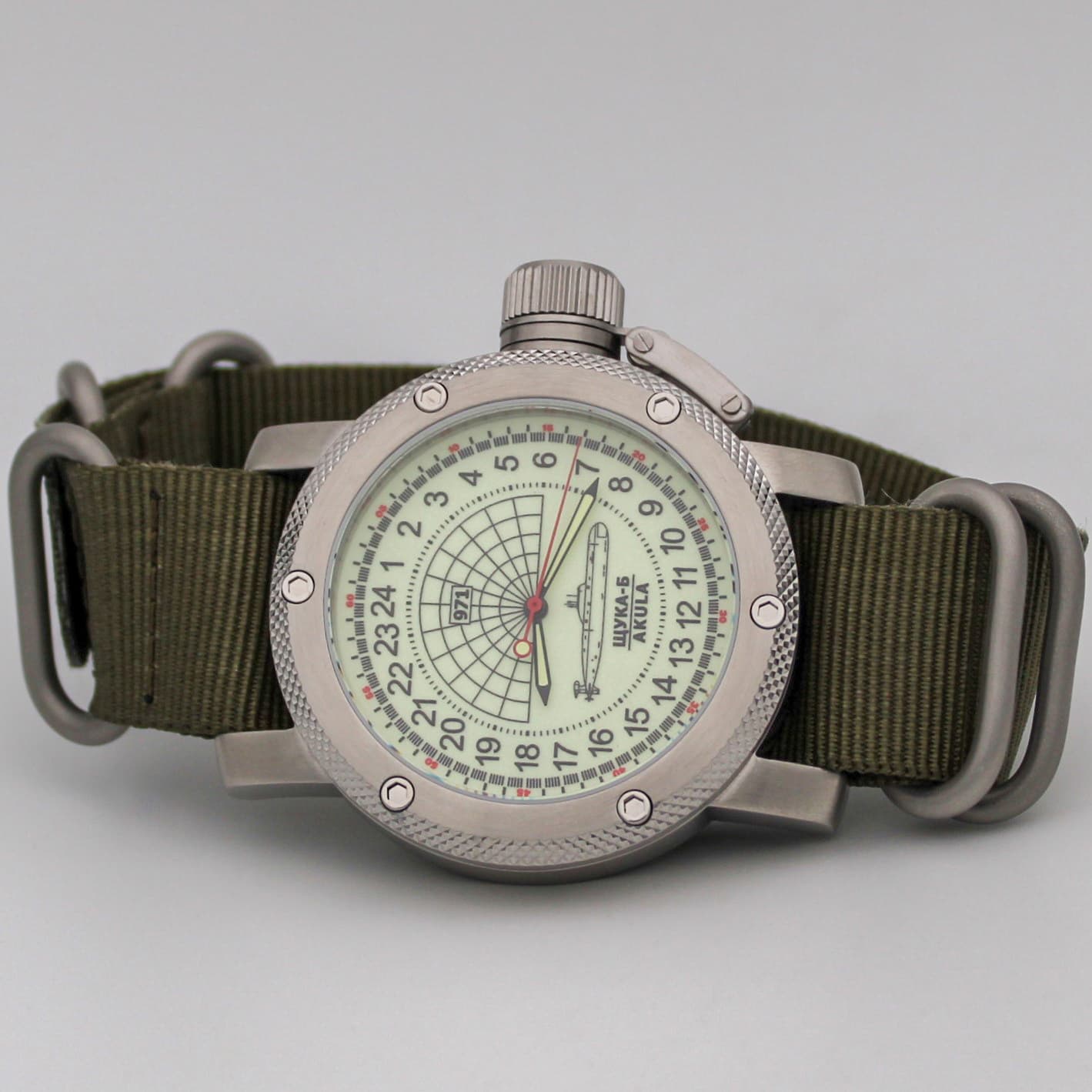 Часы  971 / Щука-Б (Akula), механические, механизм Ракета 2623 Н