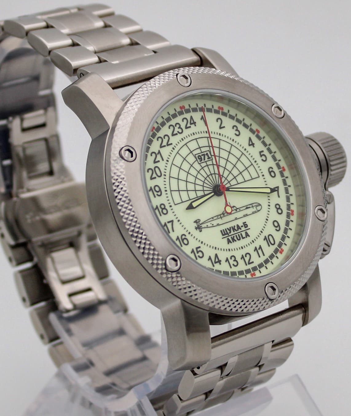 Часы 971 Щука-Б (Акула), механизм Восток 2415.01