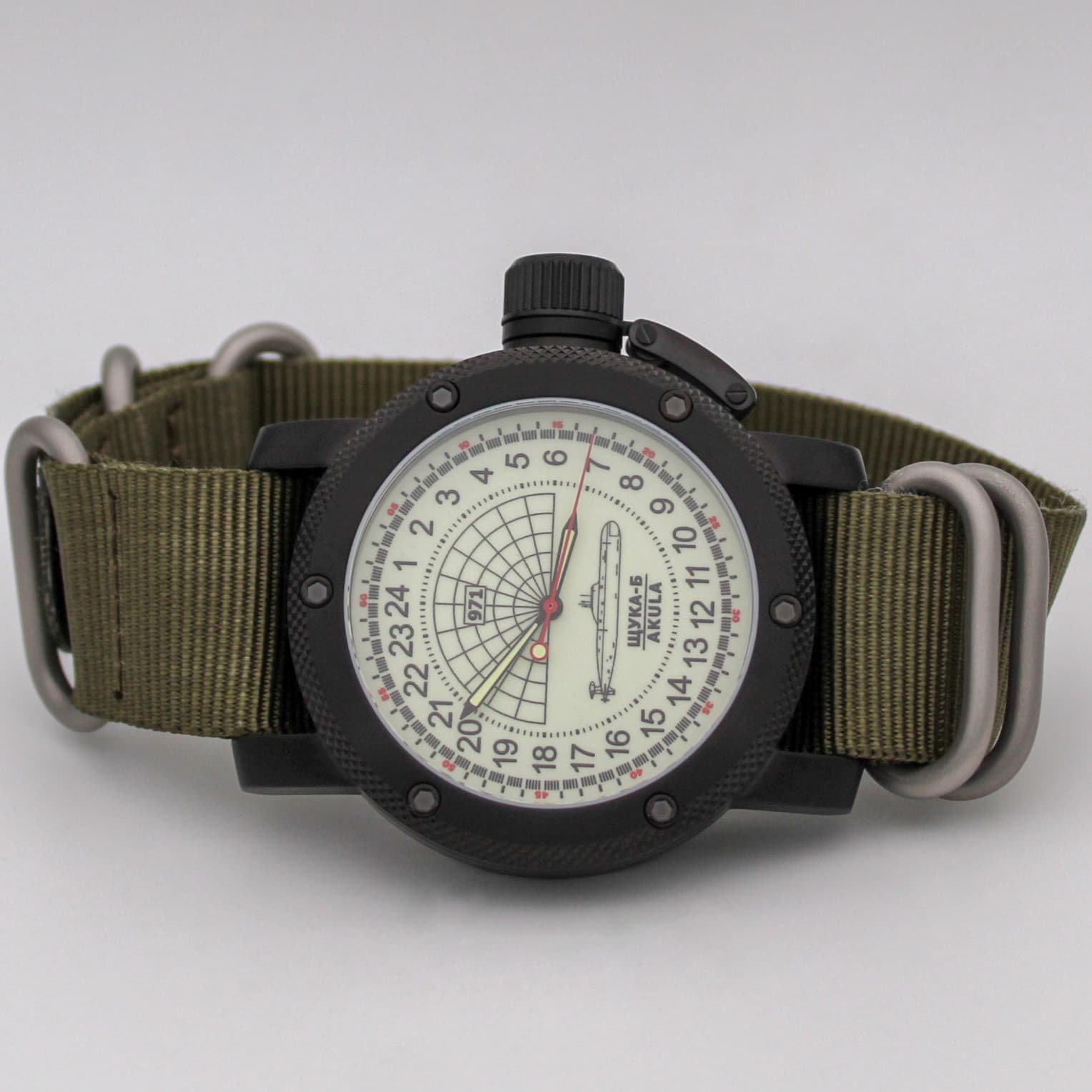 Часы 971 Щука-Б (Акула), механизм Восток 2415.01