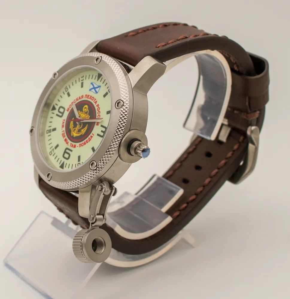 Часы Морская пехота 1166.02 механические с автоподзаводом (сапфировое стекло), механизм Восток 2415 