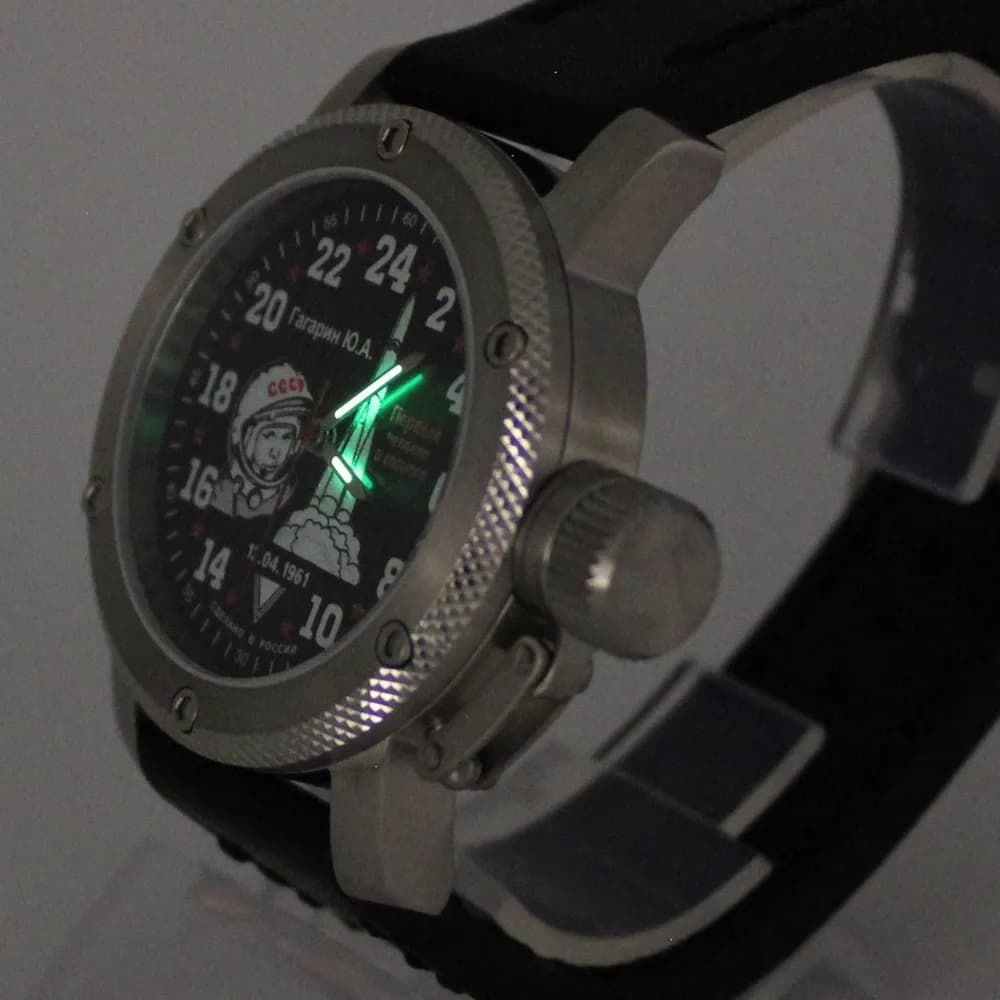 Часы Гагарин 1116.01 механические с автоподзаводом (сапфировое стекло), механизм Восток 2431