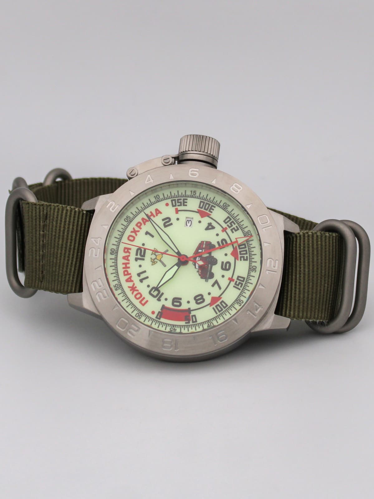 Часы Пожарная охрана (ЗИЛ) механические с автоподзаводом (Seiko NH34A) 52.330.21