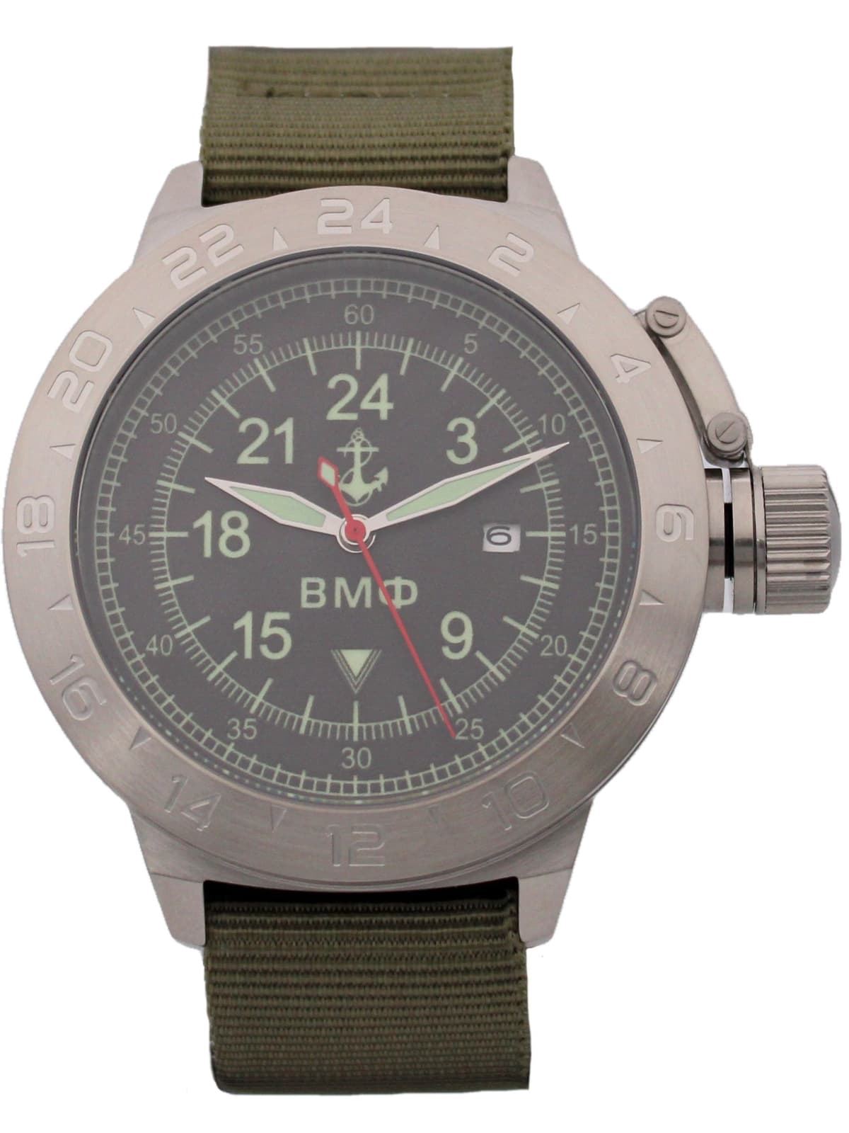 Часы ВМФ механические с автоподзаводом (Seiko NH34A) 52.060.21