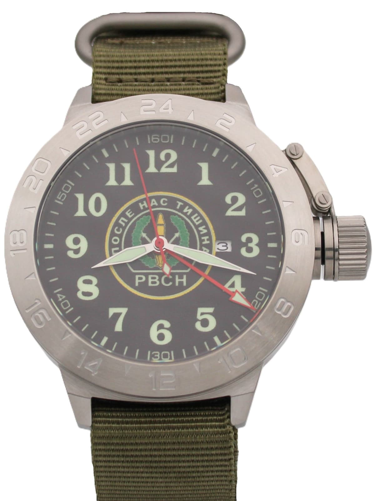 Часы РВСН механические с автоподзаводом (Seiko NH34A) 52.308.21