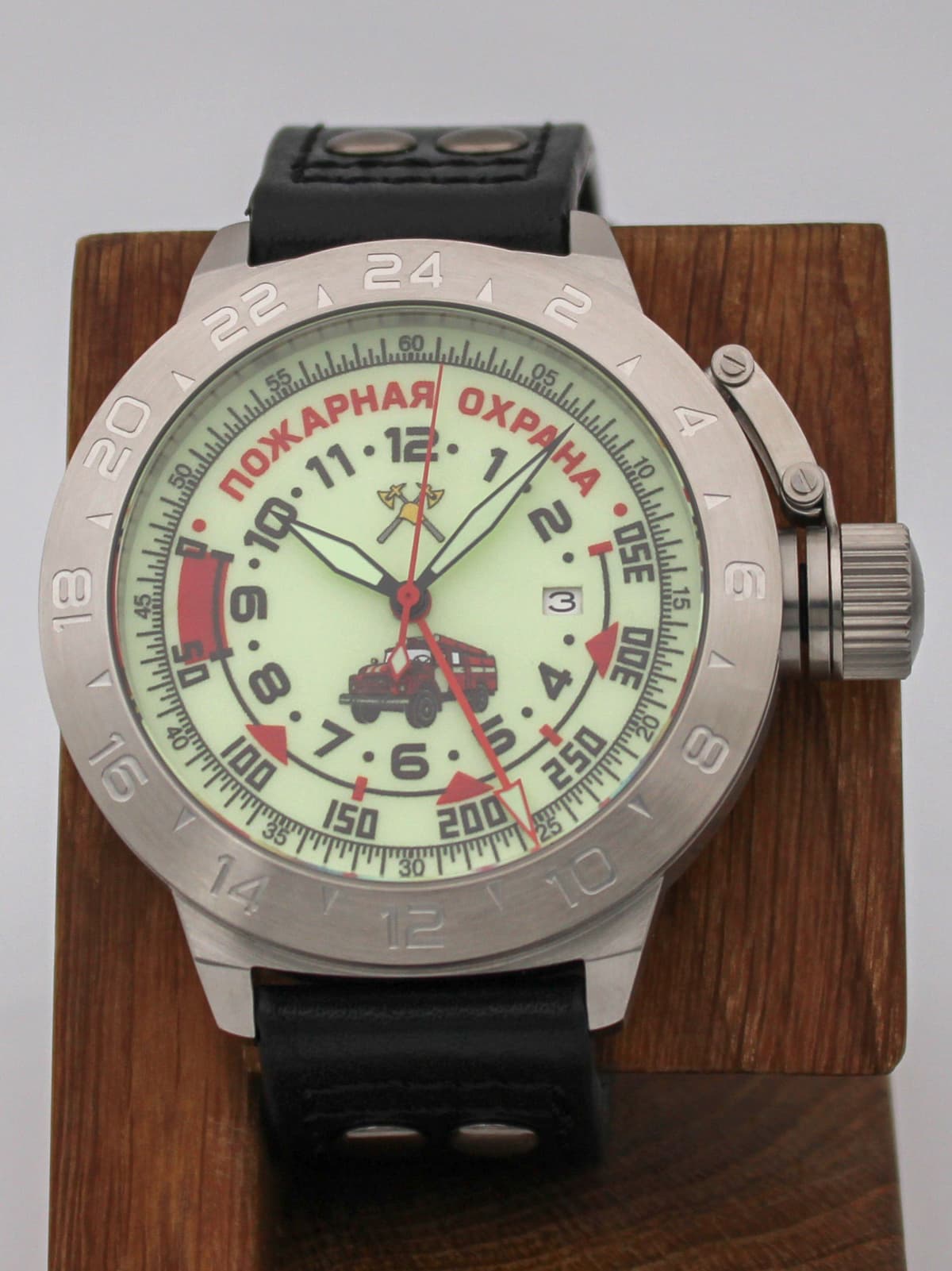 Часы Пожарная охрана (ЗИЛ) механические с автоподзаводом (Seiko NH34A) 52.330.01