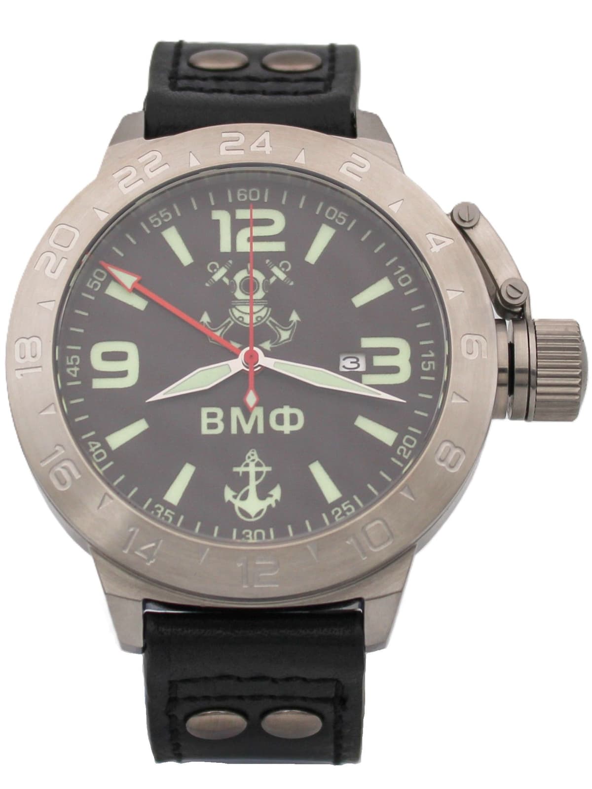 Часы ВМФ механические с автоподзаводом (Seiko NH34A) 52.026.01