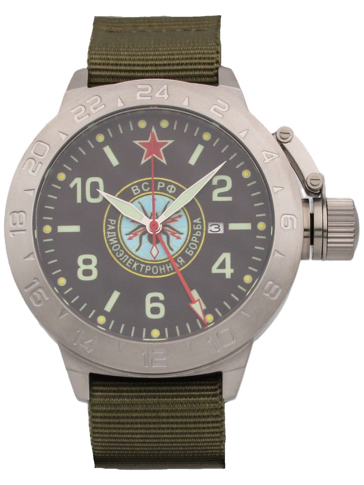 Часы Войска РЭБ механические с автоподзаводом (Seiko NH34A) 52.276.21