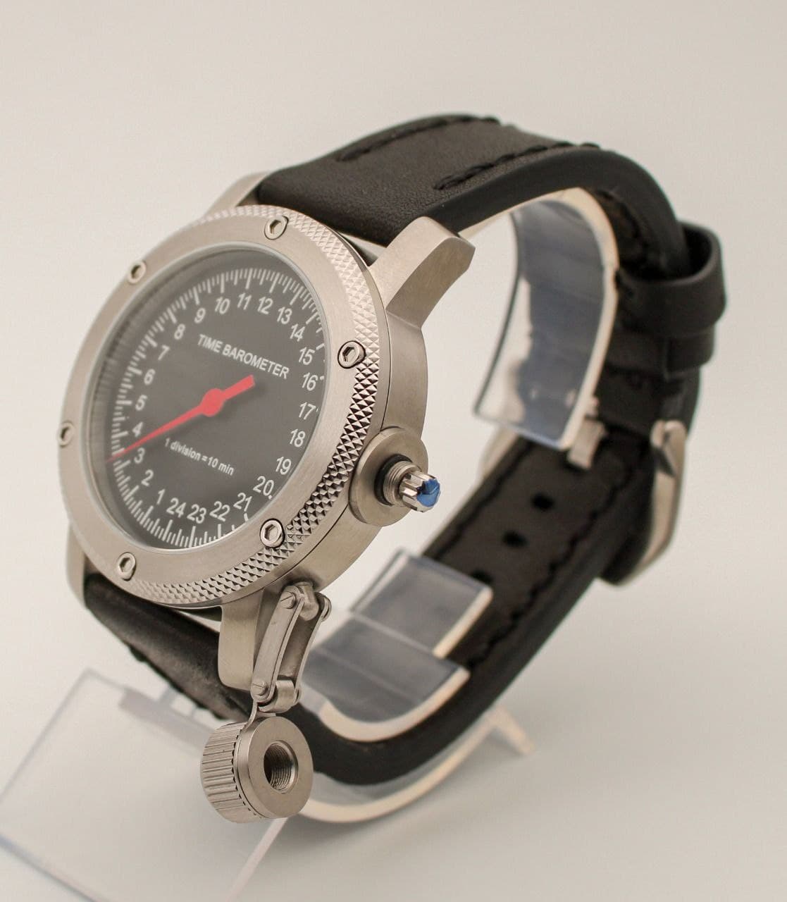 Часы наручные TIME BAROMETER, автоподзавод, противоударные, чёрный циферблат, сапфировое стекло, механизм Восток 2431.01.