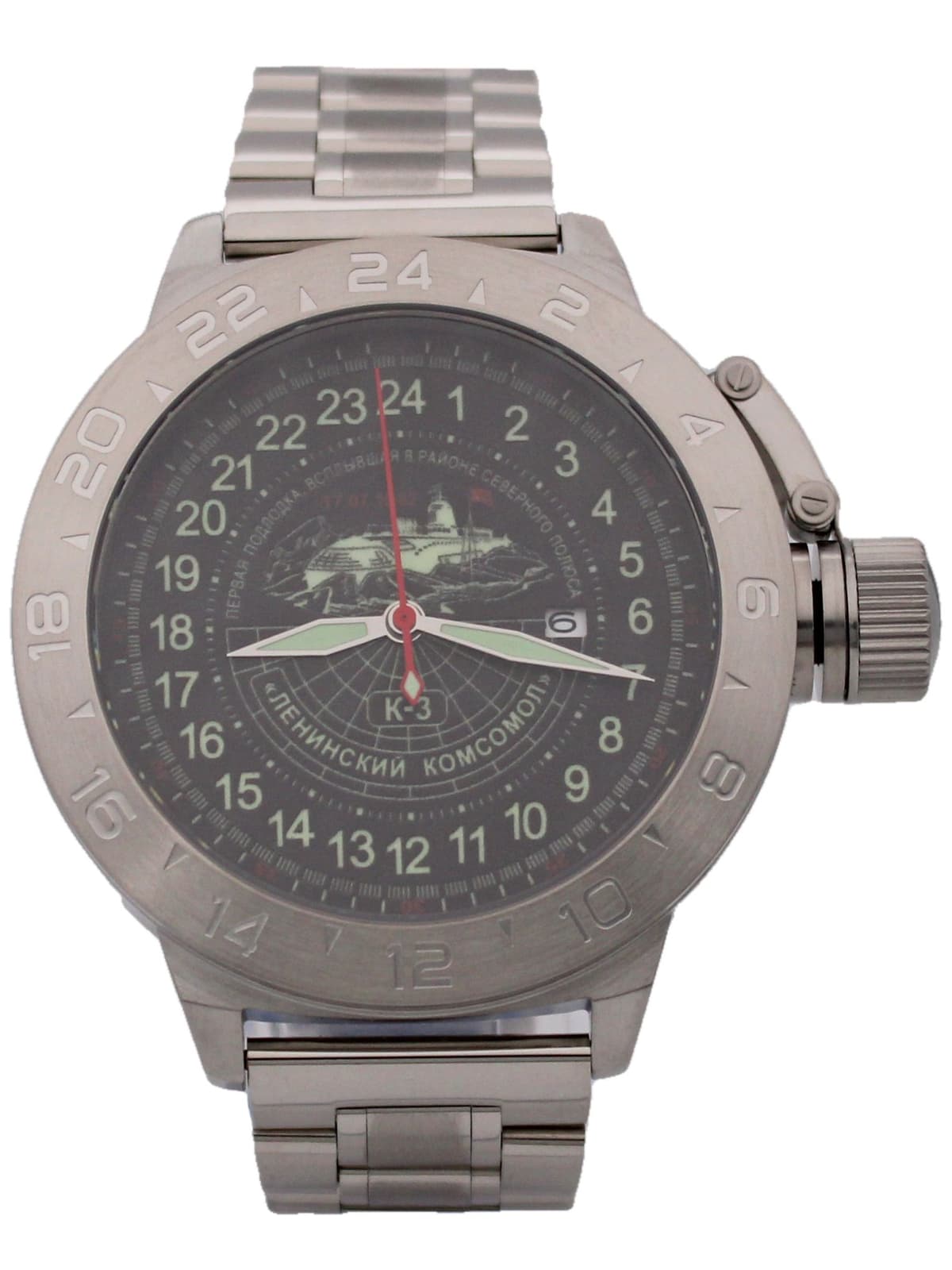 Часы К-3 "Ленинский комсомол" механические с автоподзаводом (Seiko NH34A) 52.152.2