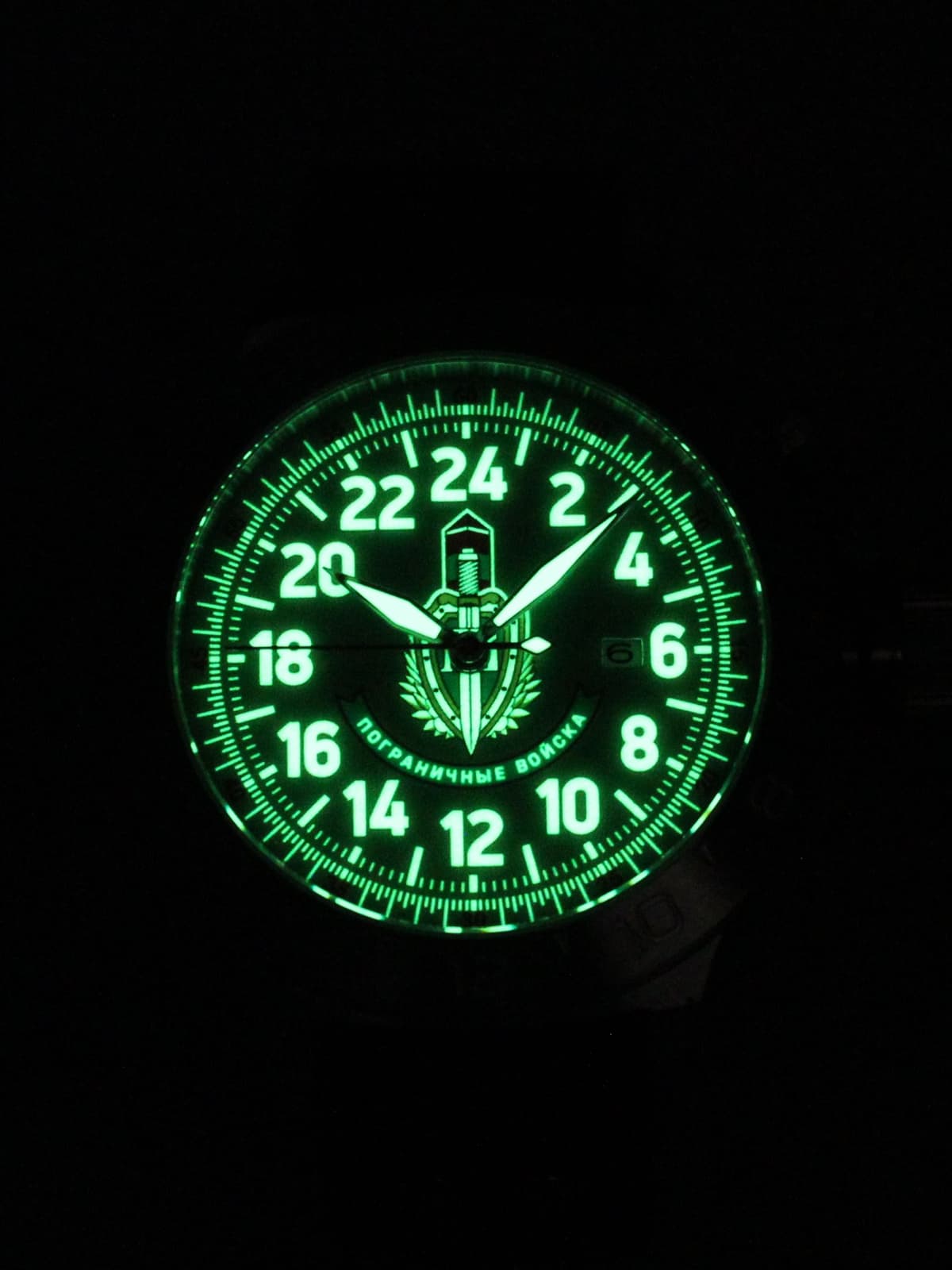 Часы Погранвойска механические с автоподзаводом (Seiko NH34A) 52.242.2