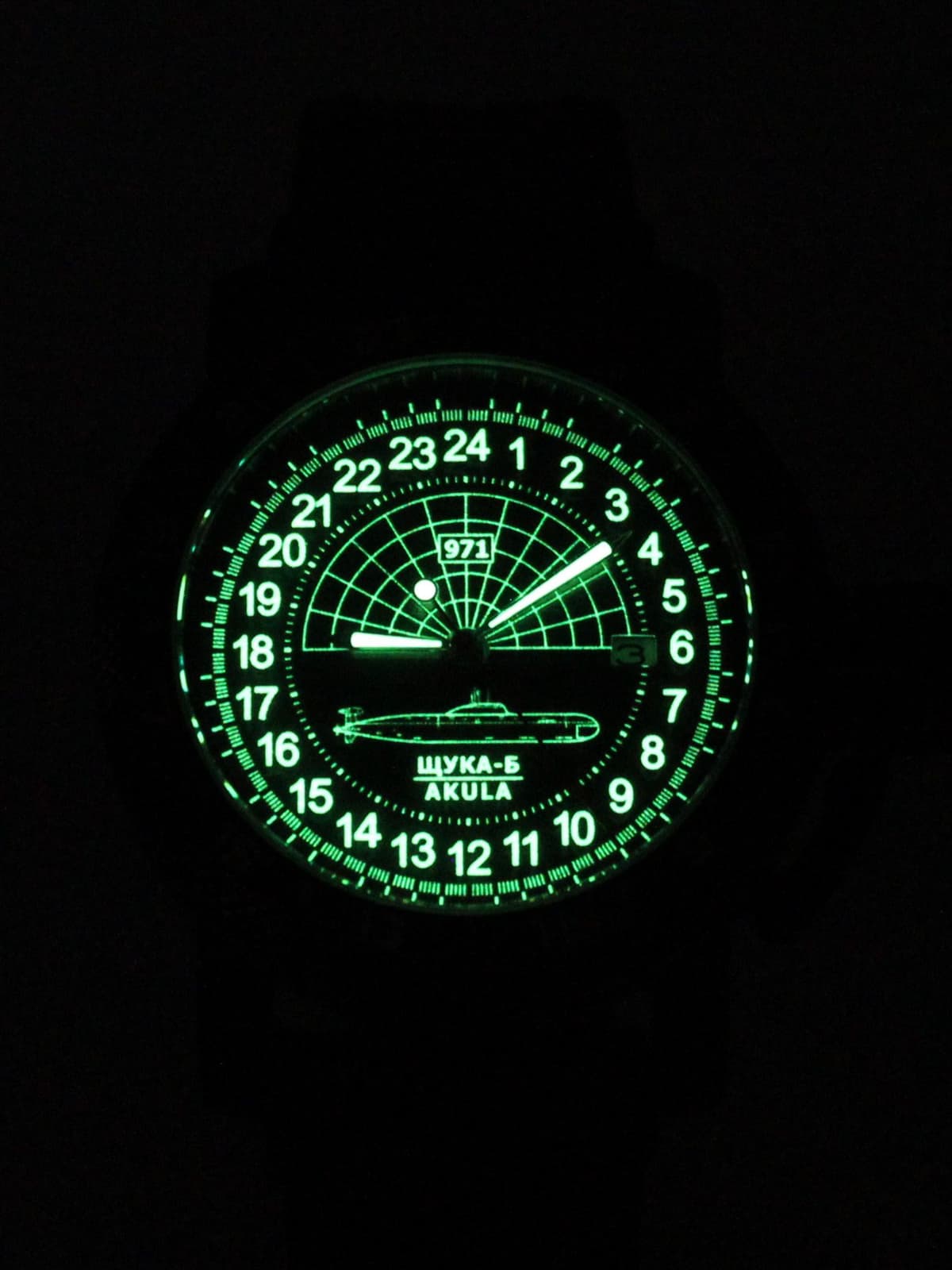 Часы 971 / Щука-Б (Akula) кварцевые (Ronda 515.24H) Q147.063.01