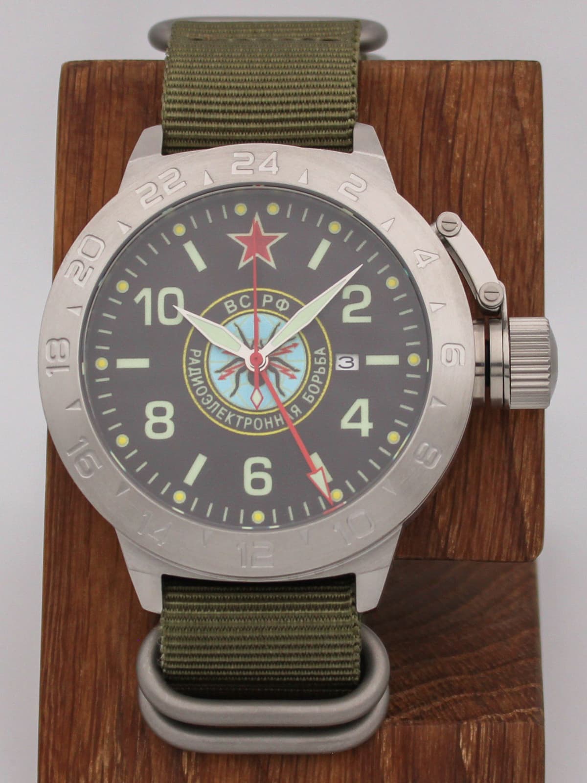 Часы Войска РЭБ механические с автоподзаводом (Seiko NH34A) 52.276.21