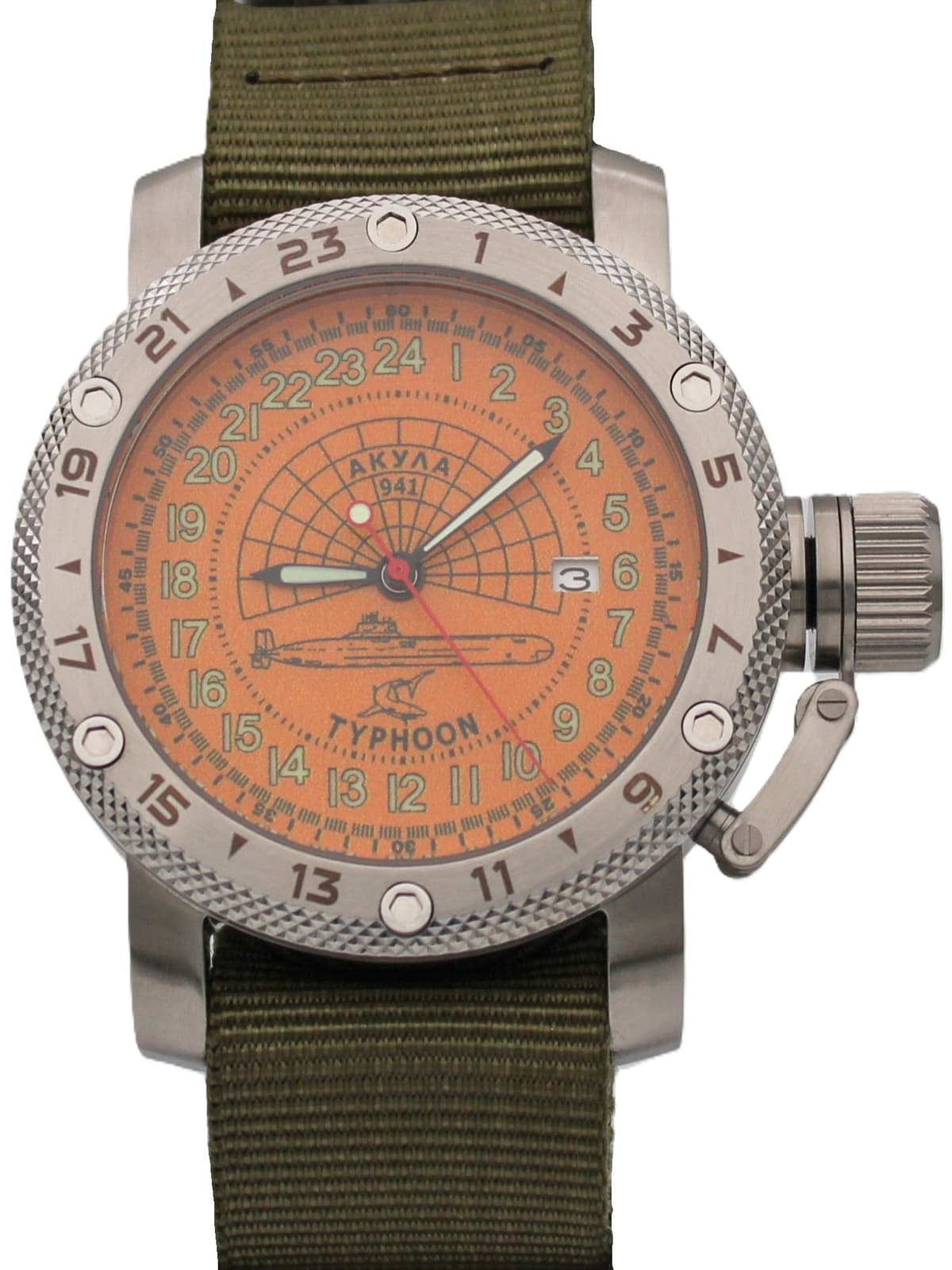 Часы 941 / Акула (Typhoon) механические с автоподзаводом (Seiko NH34A) 47.149.21