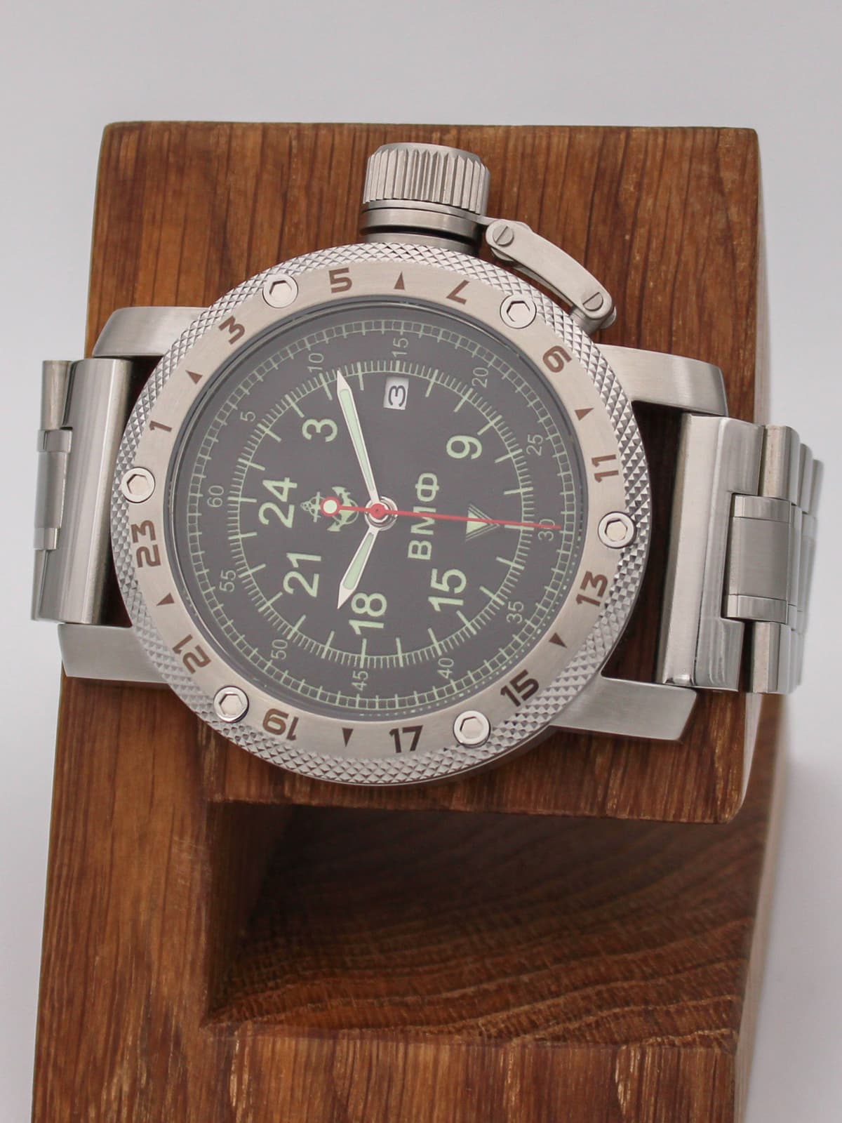 Часы ВМФ кварцевые (Ronda 515.24H) Q47.060.2