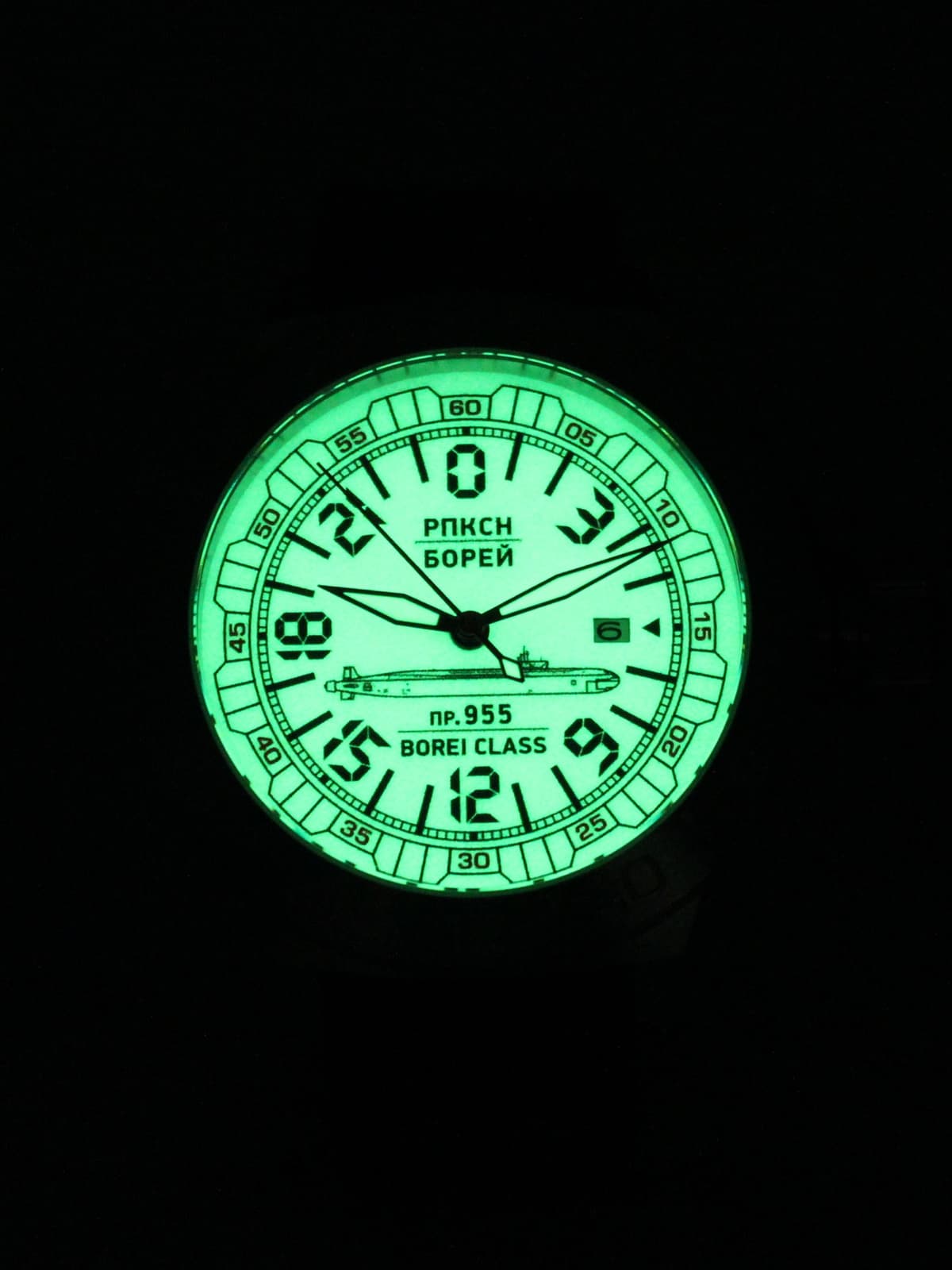 Часы РПКСН 955 Борей (Borei class) механические с автоподзаводом (Seiko NH34A) 52.190.2