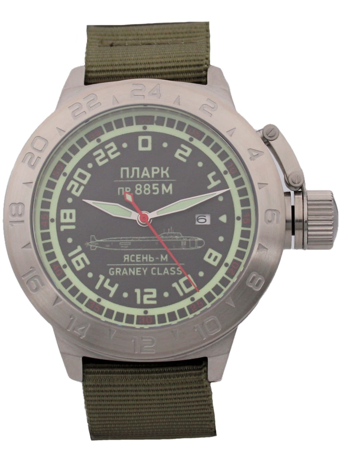 Часы ПЛАРК 885М Ясень-М (Graney class) механические с автоподзаводом (Seiko NH34A) 52.194.21