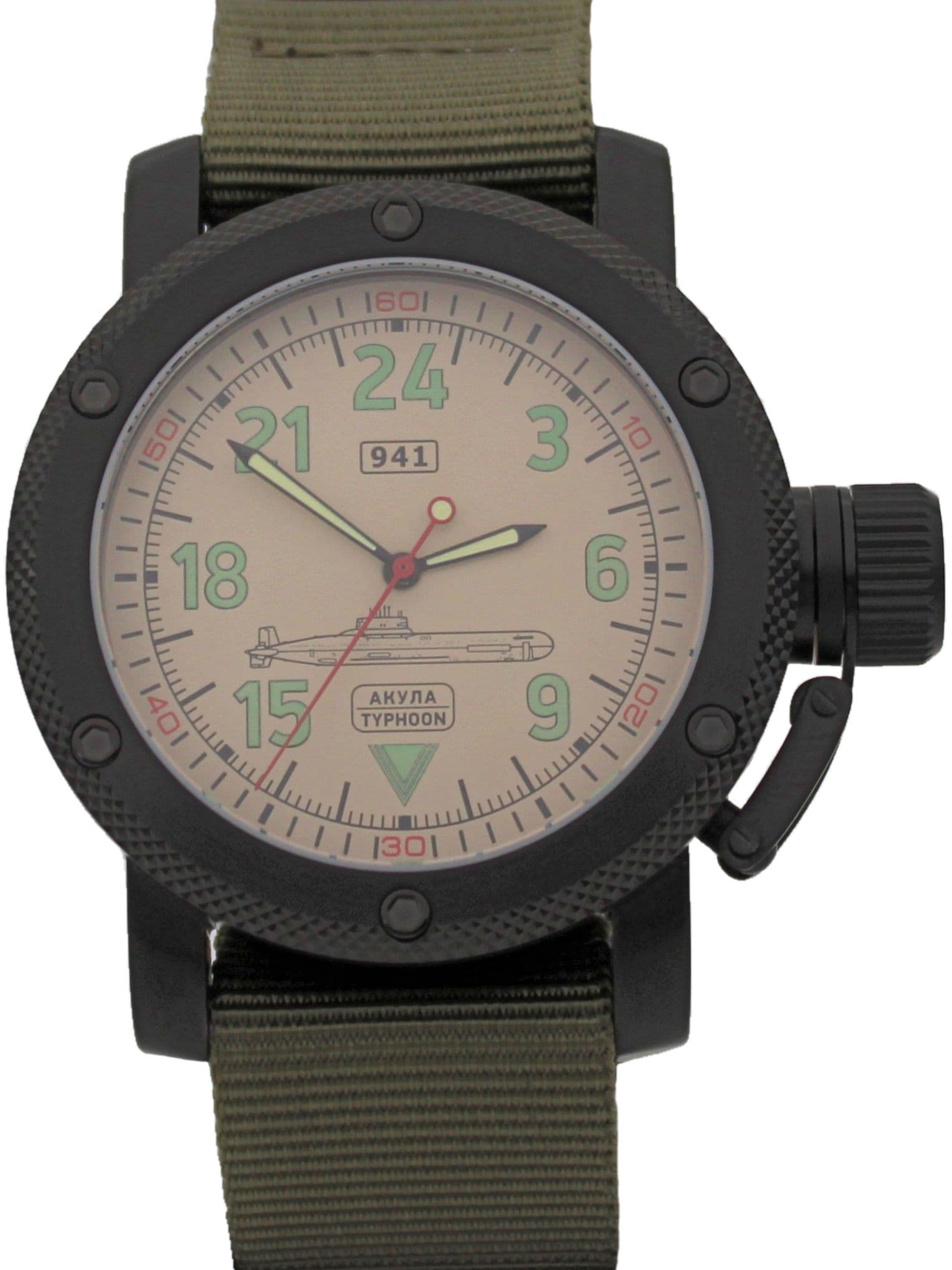 Часы 941 / Акула (Typhoon) механические с автоподзаводом (Восток 2431) 101.052.21