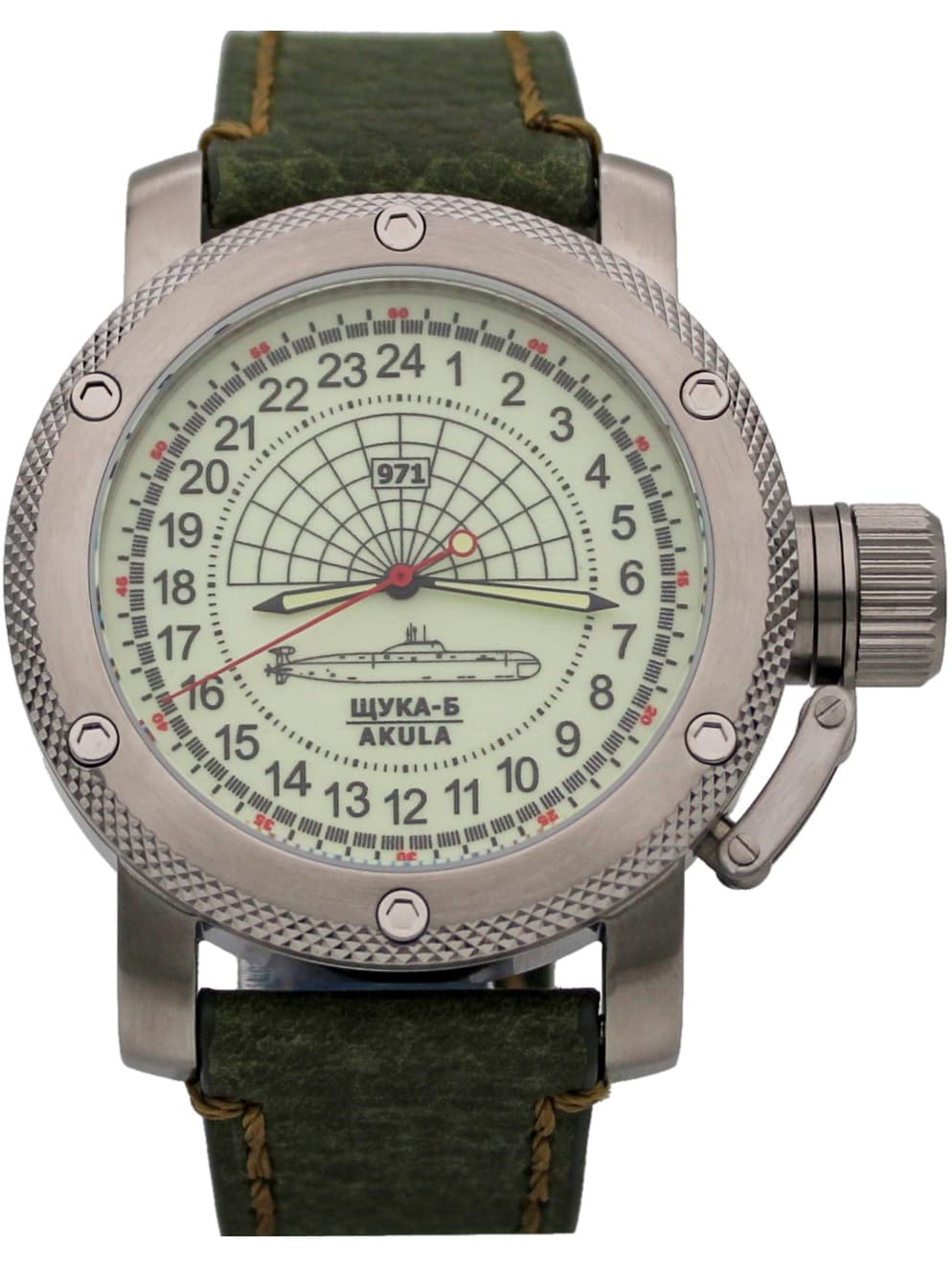 Часы 971 / Щука-Б (Akula), механические, механизм Ракета 2623 Н