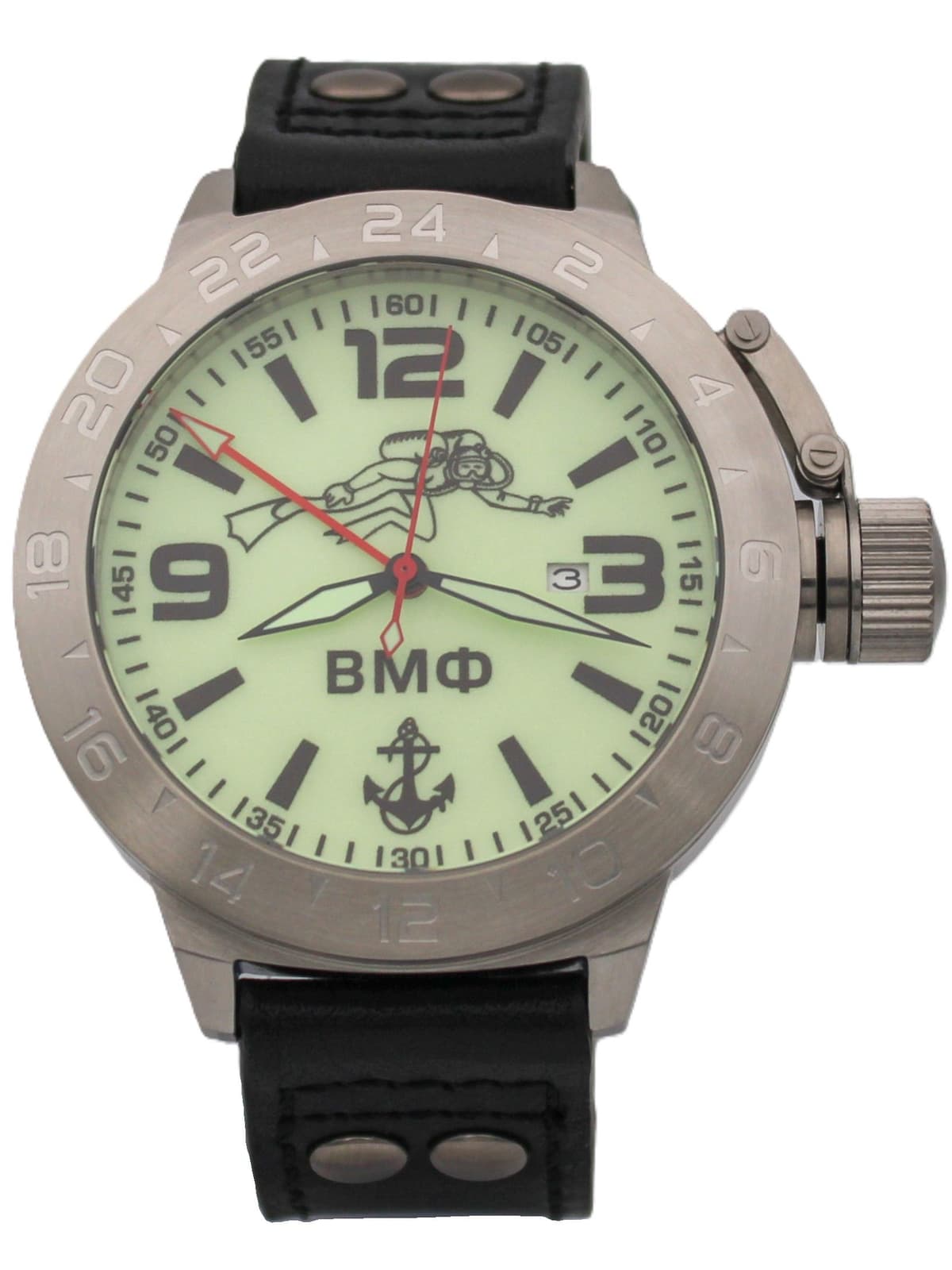 Часы ВМФ Боевой пловец механические с автоподзаводом (Seiko NH34A) 52.027.01