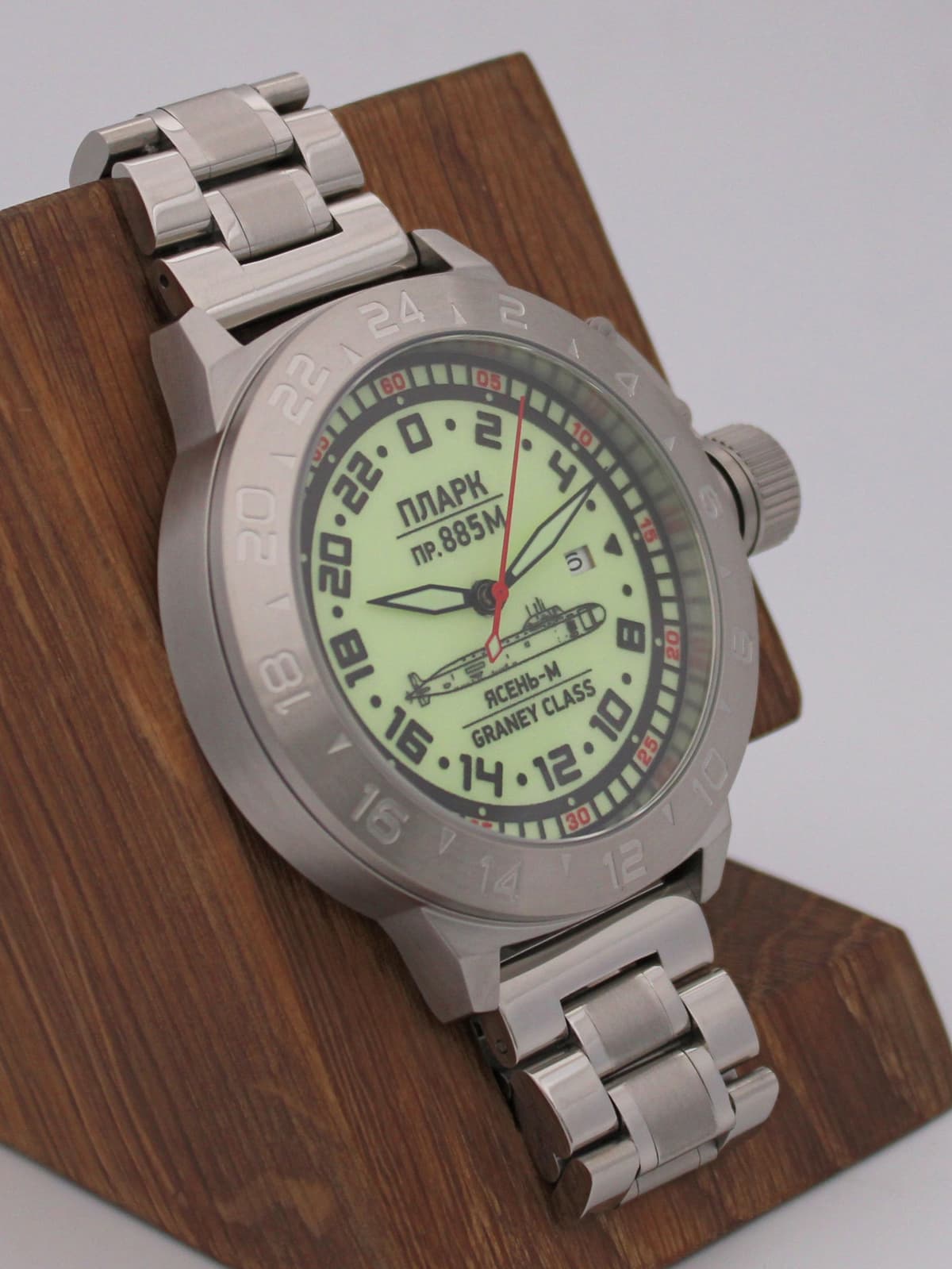 Часы ПЛАРК 885М Ясень-М (Graney class) механические с автоподзаводом (Seiko NH34A) 52.193.2