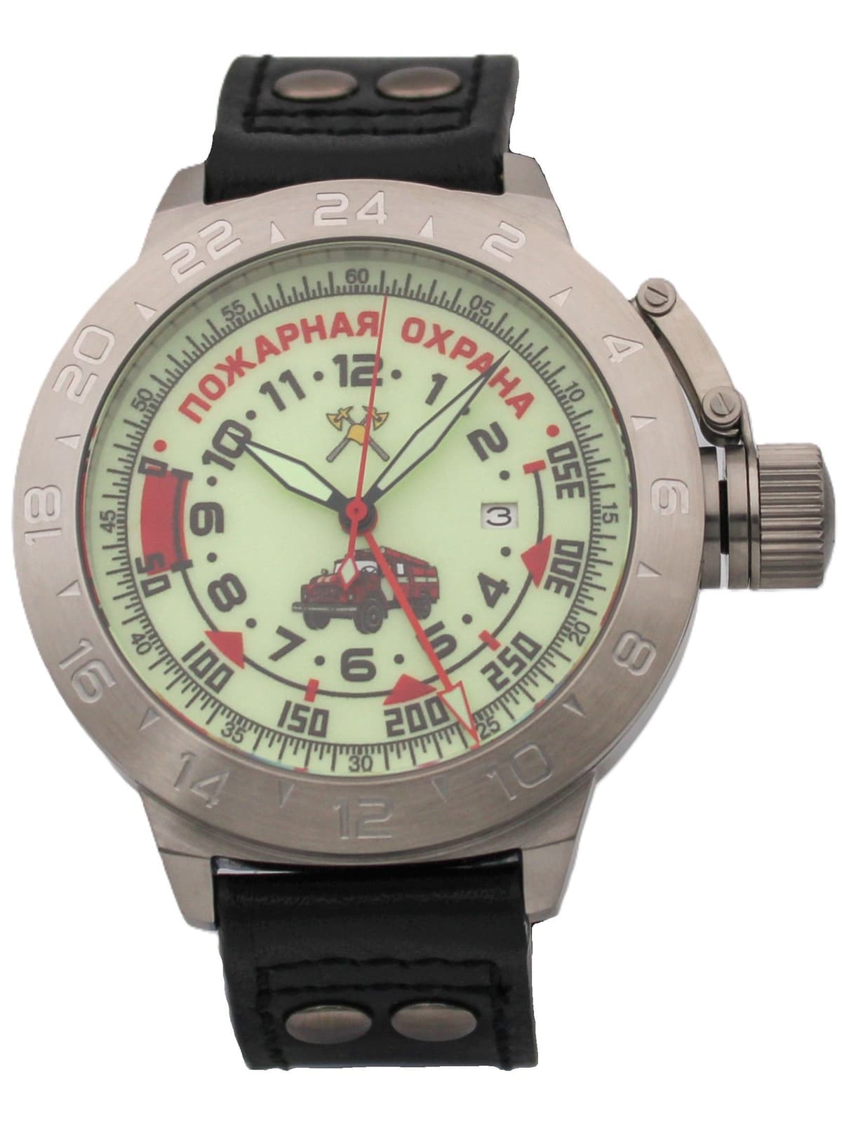 Часы Пожарная охрана (ЗИЛ) механические с автоподзаводом (Seiko NH34A) 52.330.01