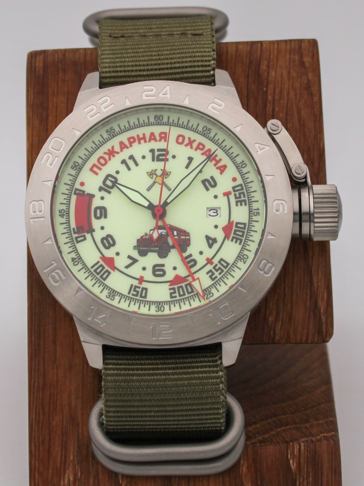 Часы Пожарная охрана (ЗИЛ) механические с автоподзаводом (Seiko NH34A) 52.330.21