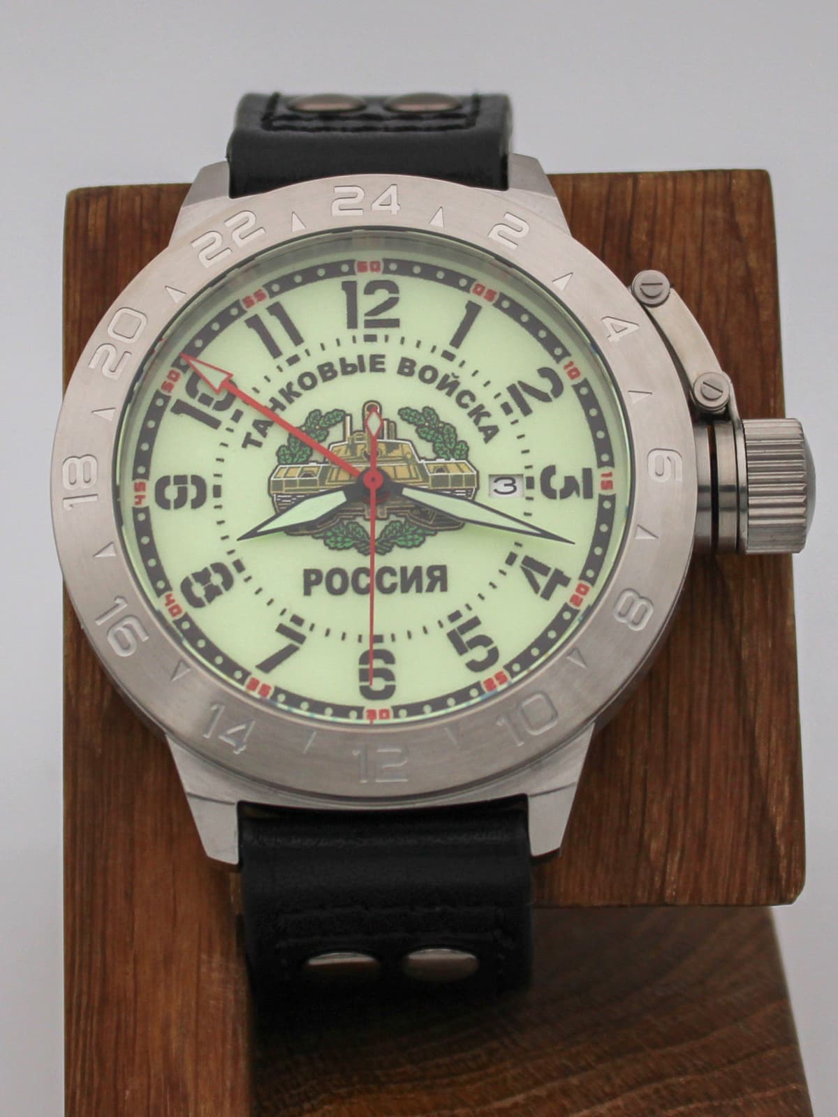Часы Танковые войска механические с автоподзаводом (Seiko NH34A) 52.210.01