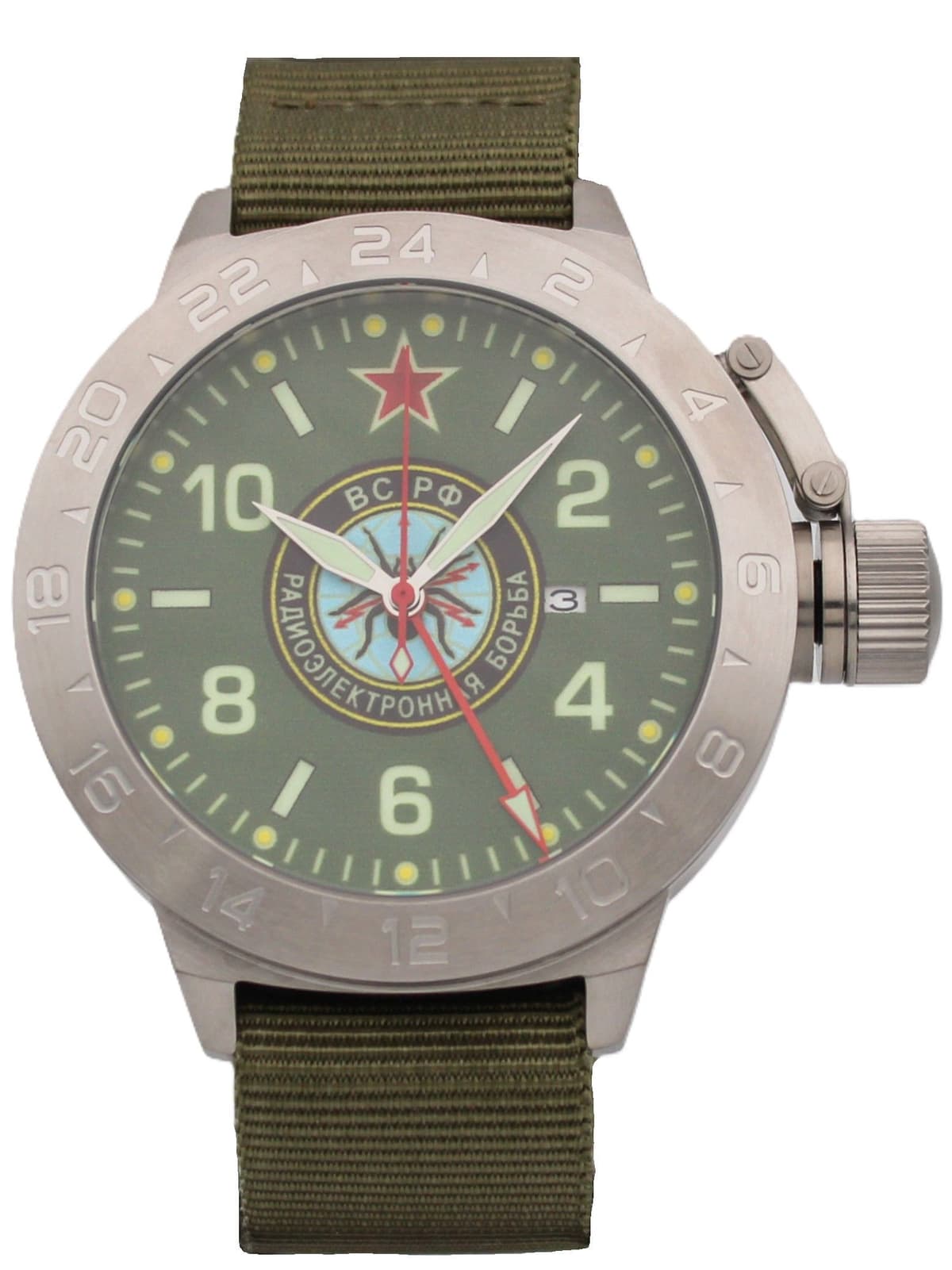 Часы Войска РЭБ механические с автоподзаводом (Seiko NH34A) 52.277.21