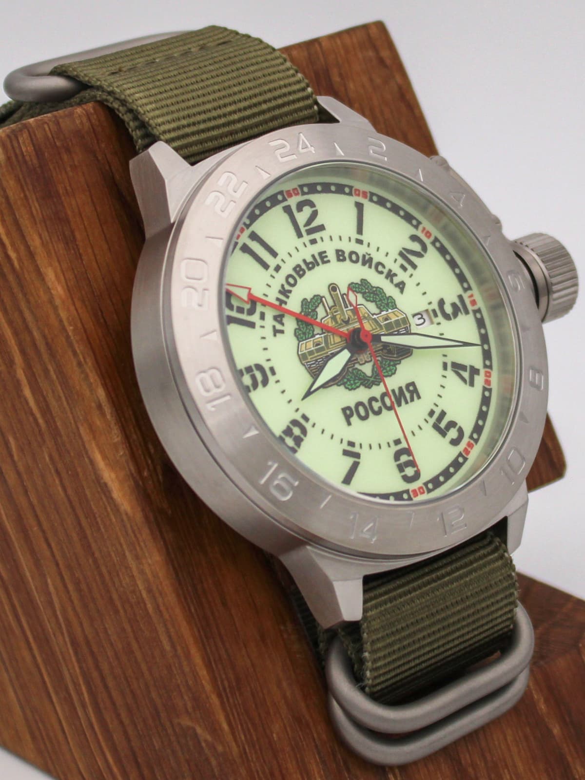 Часы Танковые войска механические с автоподзаводом (Seiko NH34A) 52.210.21