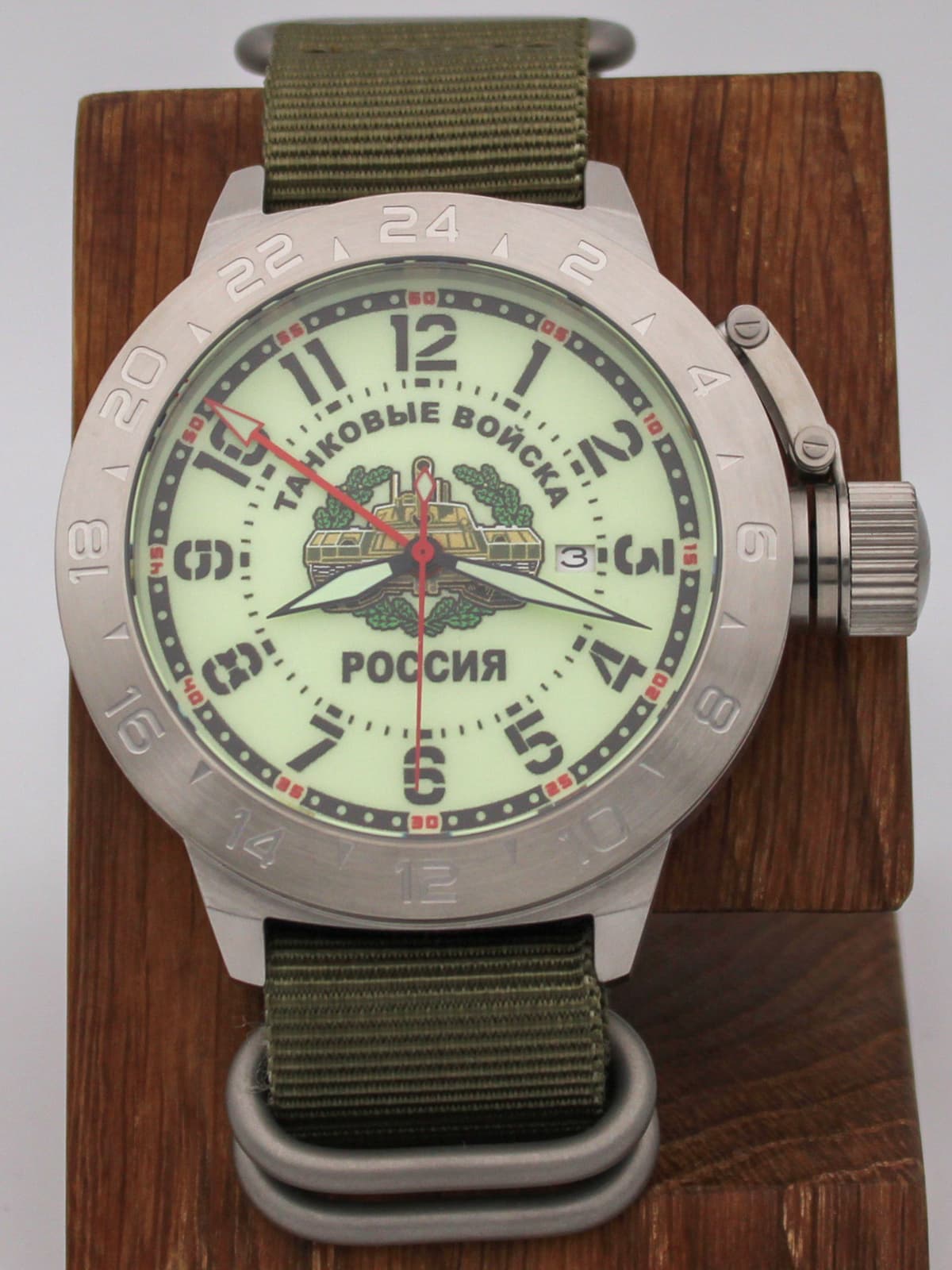 Часы Танковые войска механические с автоподзаводом (Seiko NH34A) 52.210.21