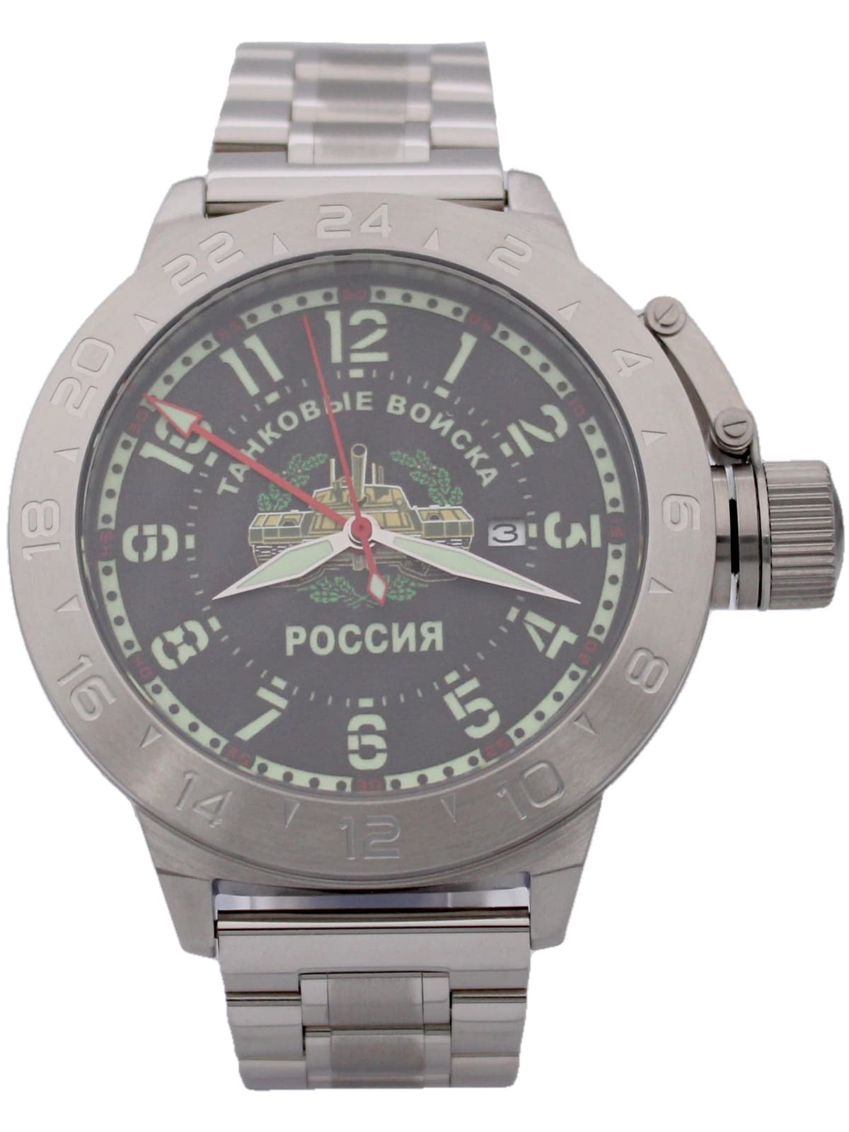 Часы Танковые войска механические с автоподзаводом (Seiko NH34A) 52.209.2