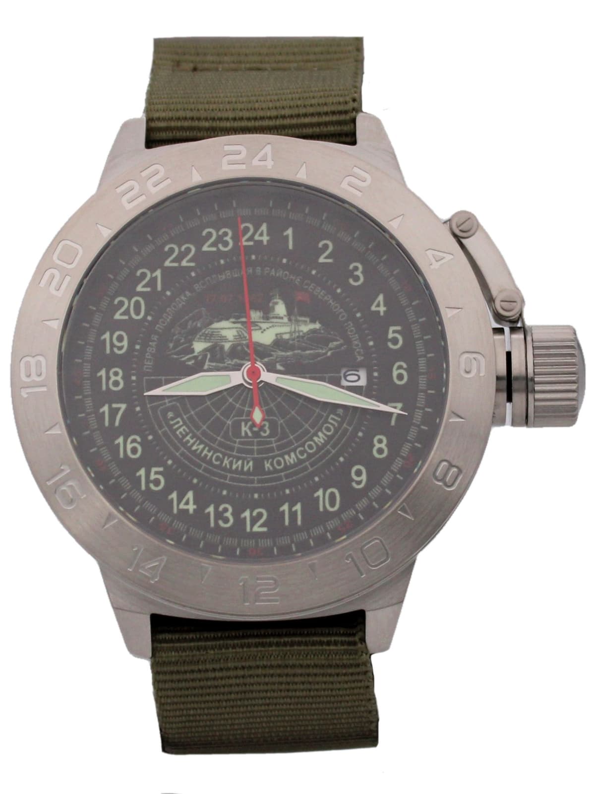 Часы К-3 "Ленинский комсомол" механические с автоподзаводом (Seiko NH34A) 52.152.21