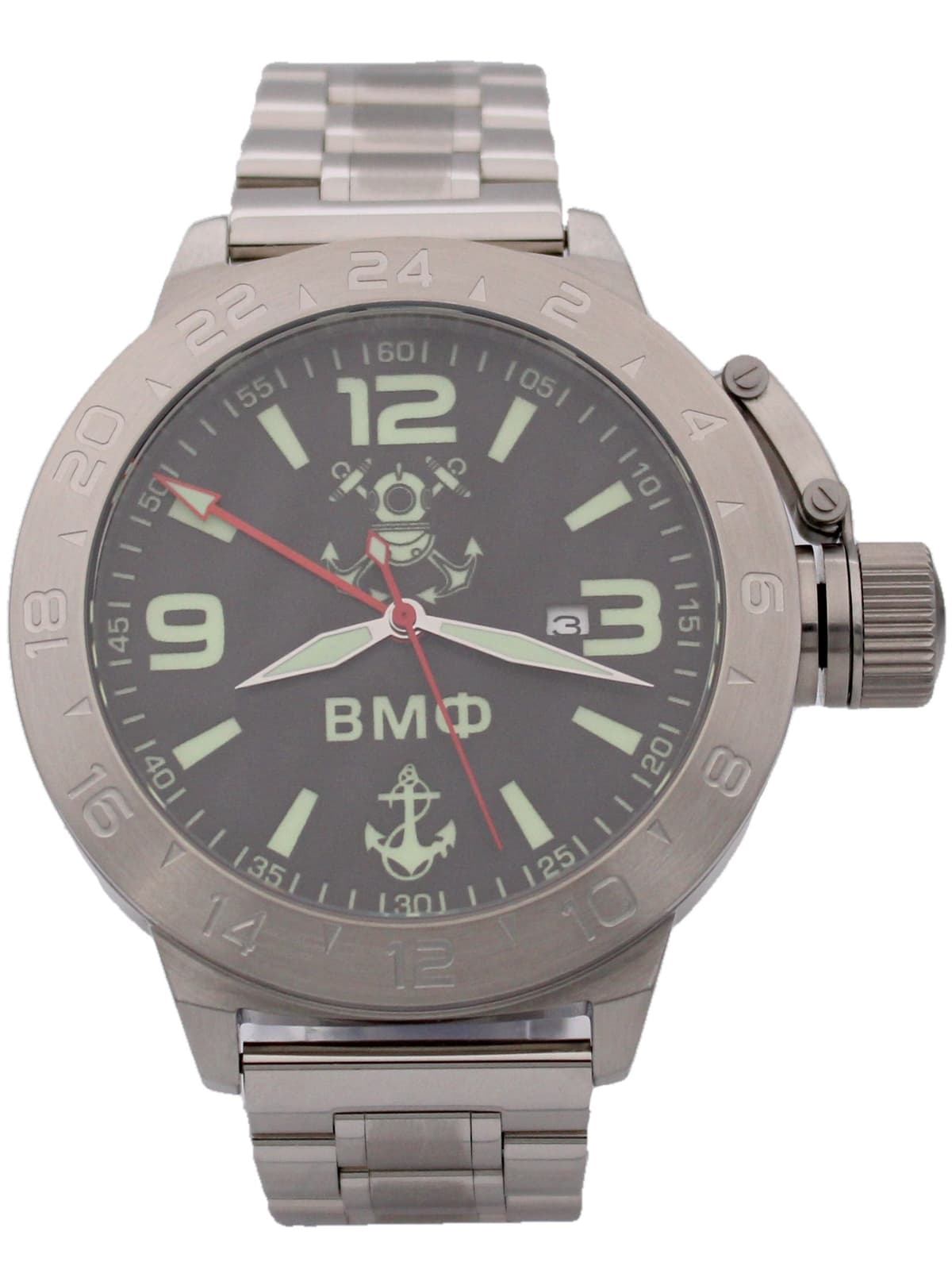 Часы ВМФ механические с автоподзаводом (Seiko NH34A) 52.026.2