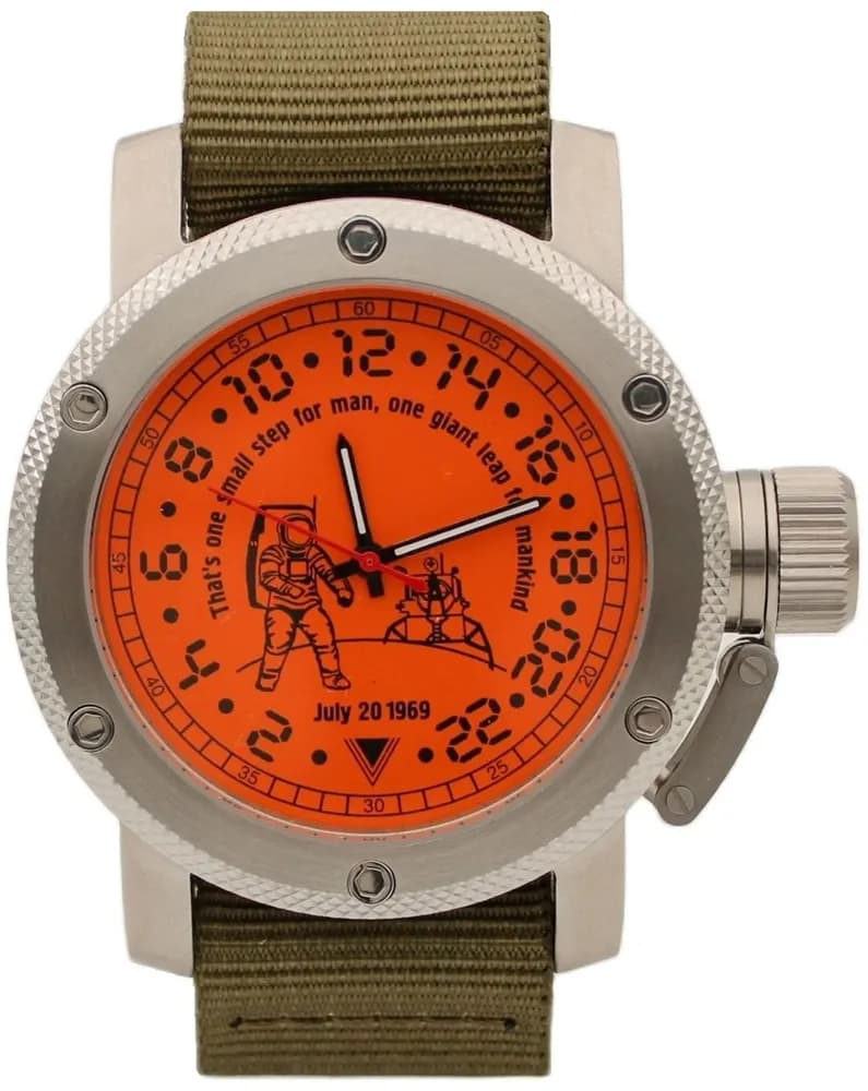 Часы Высадка на Луне механические 127.12 механизм Ракета 2623
