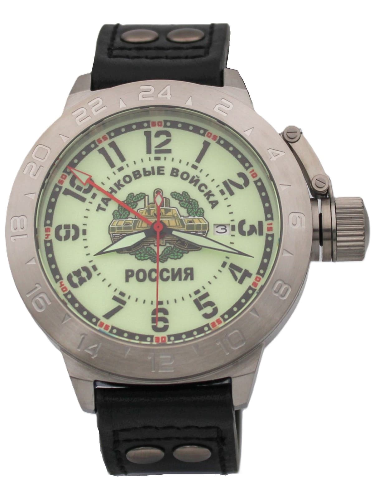 Часы Танковые войска механические с автоподзаводом (Seiko NH34A) 52.210.01