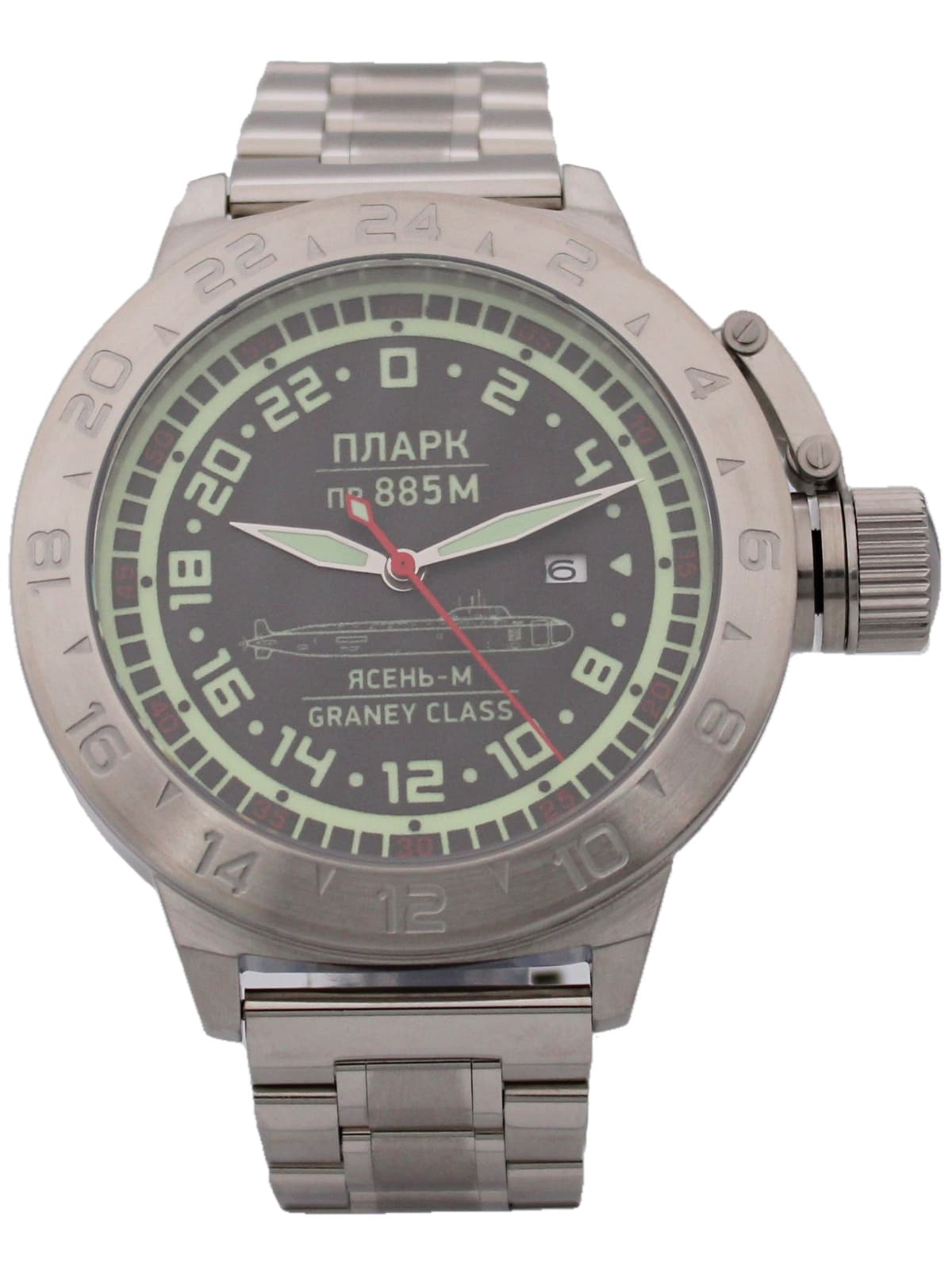 Часы ПЛАРК 885М Ясень-М (Graney class) механические с автоподзаводом (Seiko NH34A) 52.194.2