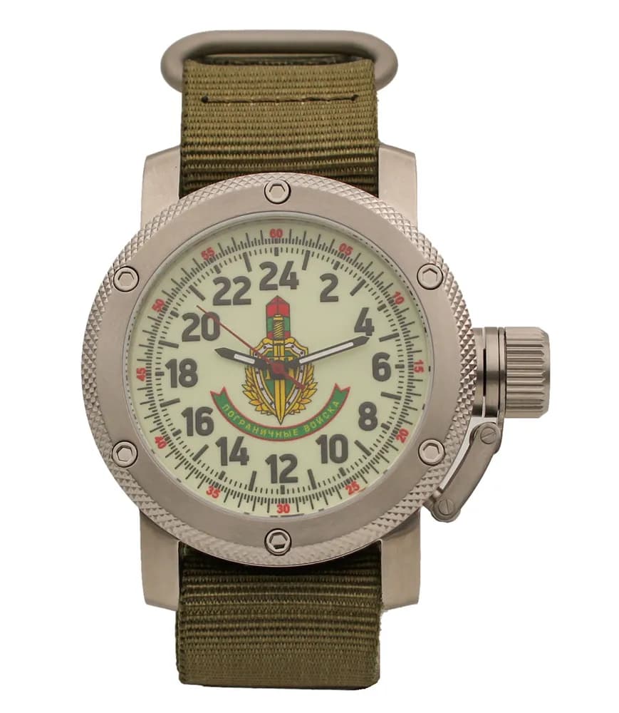 Часы наручные Погранвойска 173.21 механические, механизм Ракета 2623