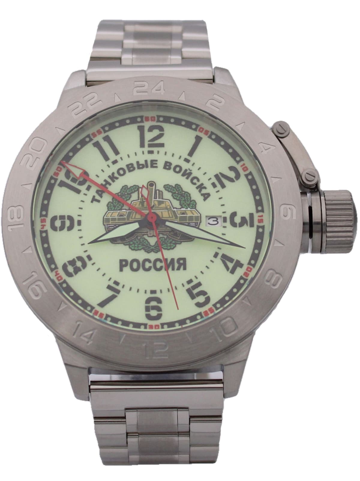 Часы Танковые войска механические с автоподзаводом (Seiko NH34A) 52.210.2