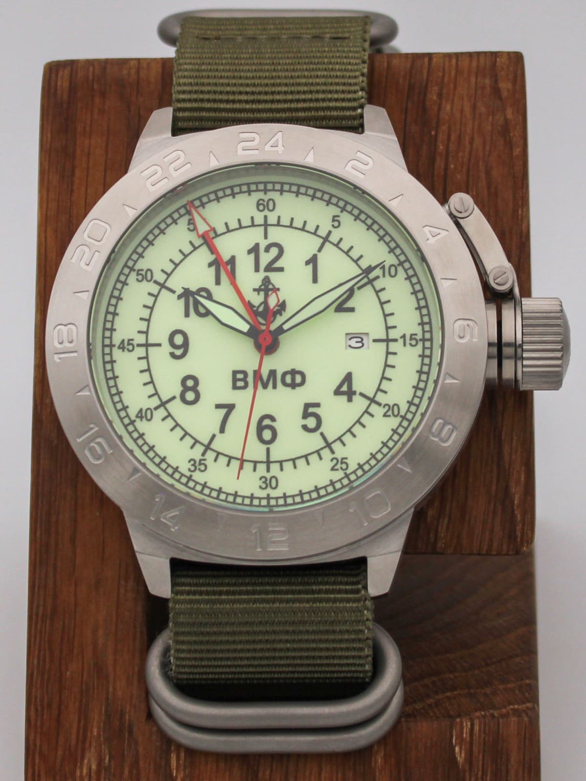 Часы ВМФ механические с автоподзаводом (Seiko NH34A) 52.320.21