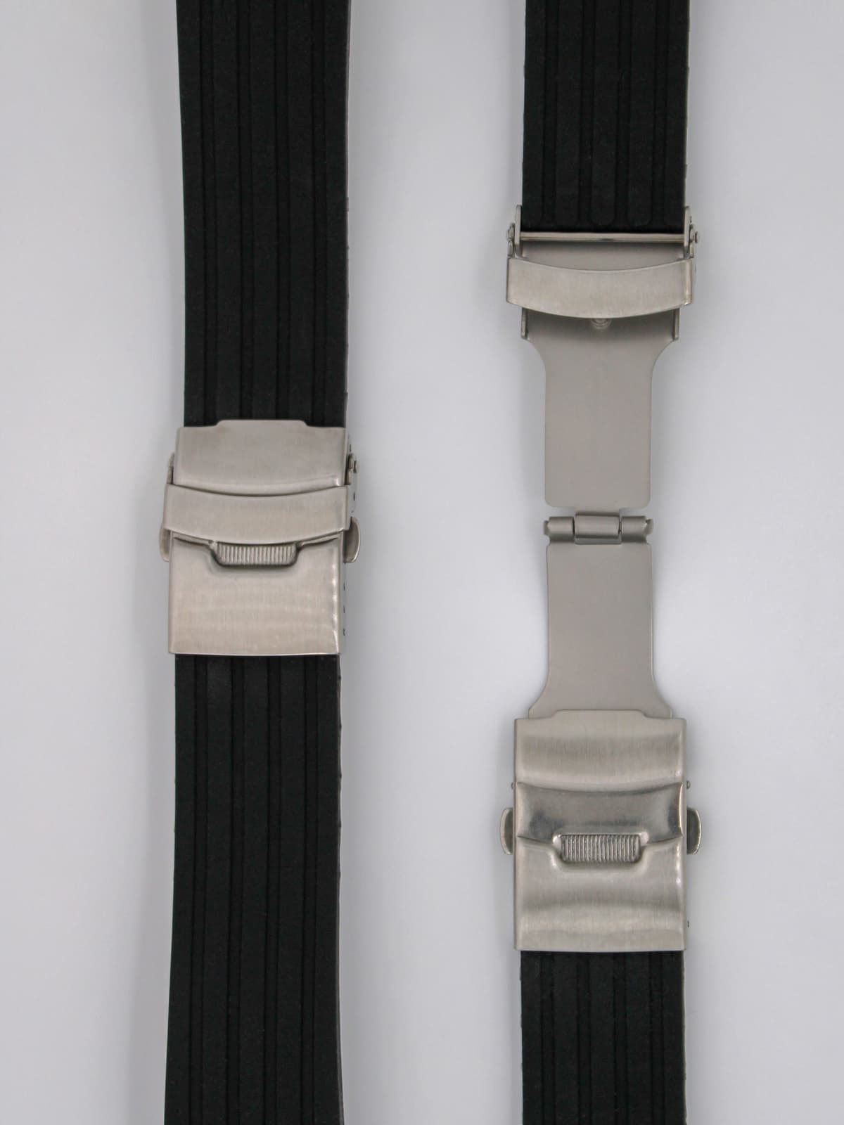 Ремешок для наручных часов силиконовый чёрный 20 мм