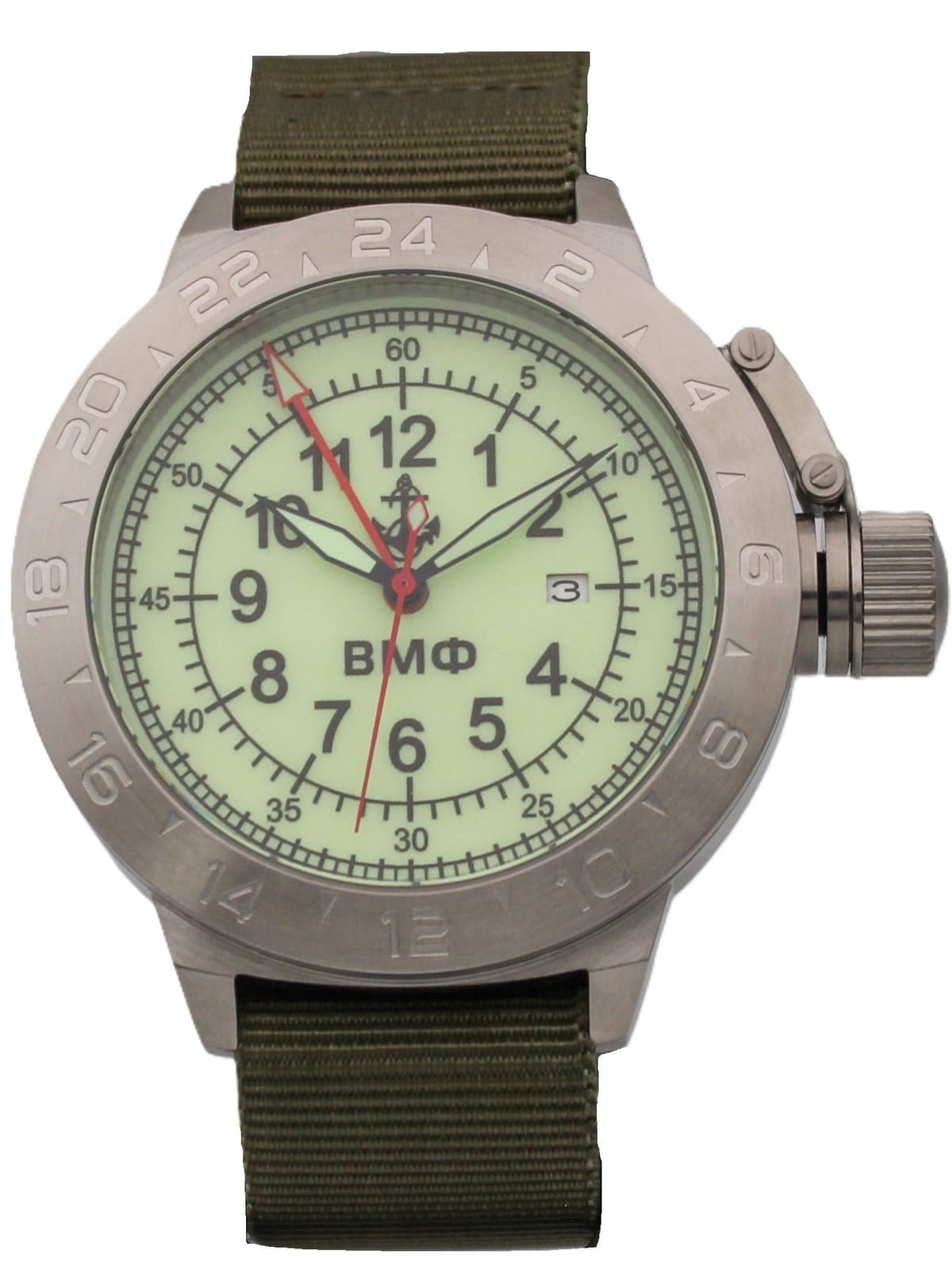 Часы ВМФ механические с автоподзаводом (Seiko NH34A) 52.320.21