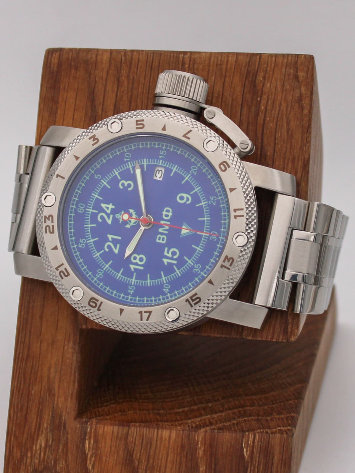 Часы ВМФ кварцевые (Ronda 515.24H) Q47.070.2